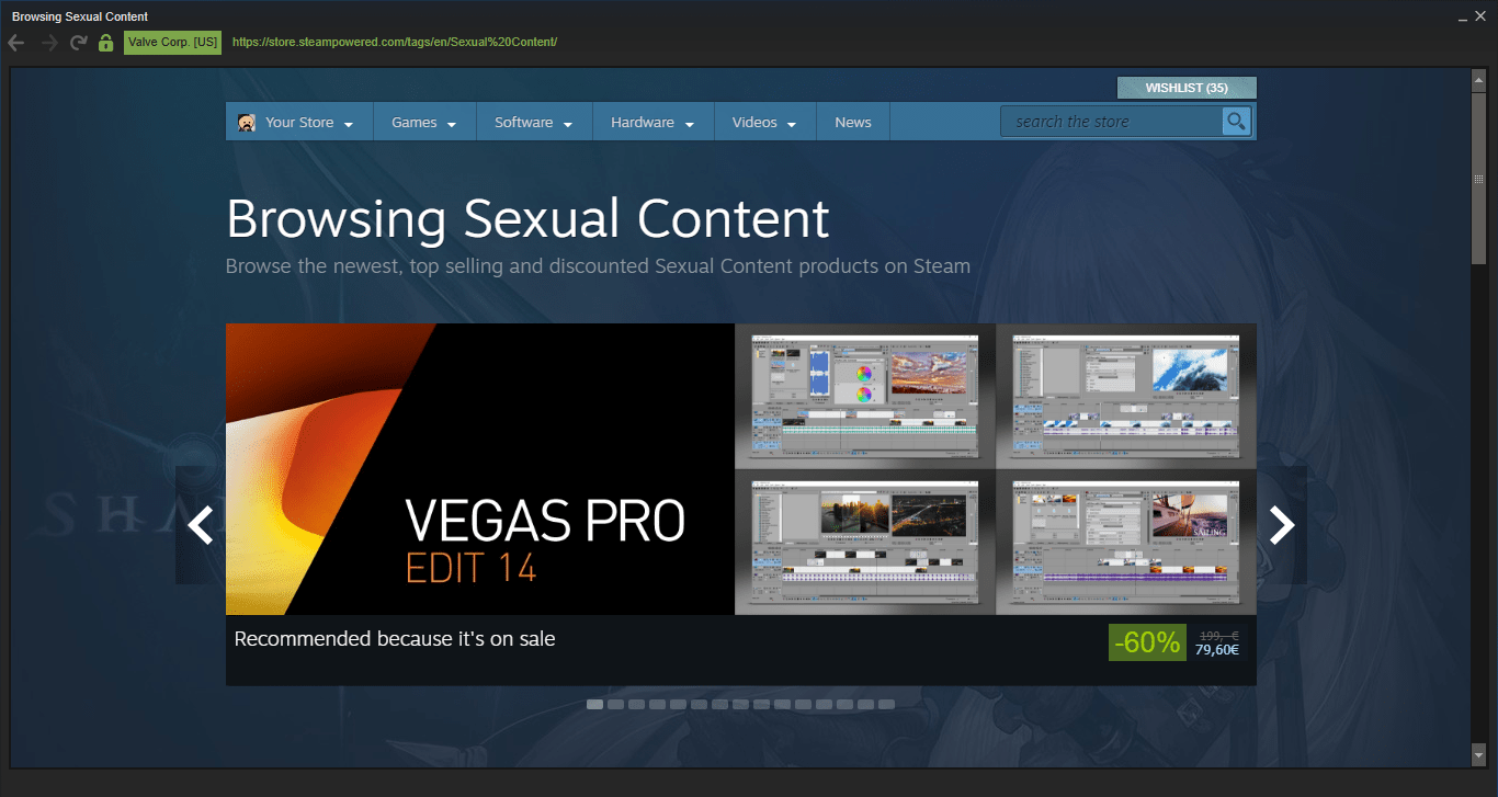Not safe for steam
