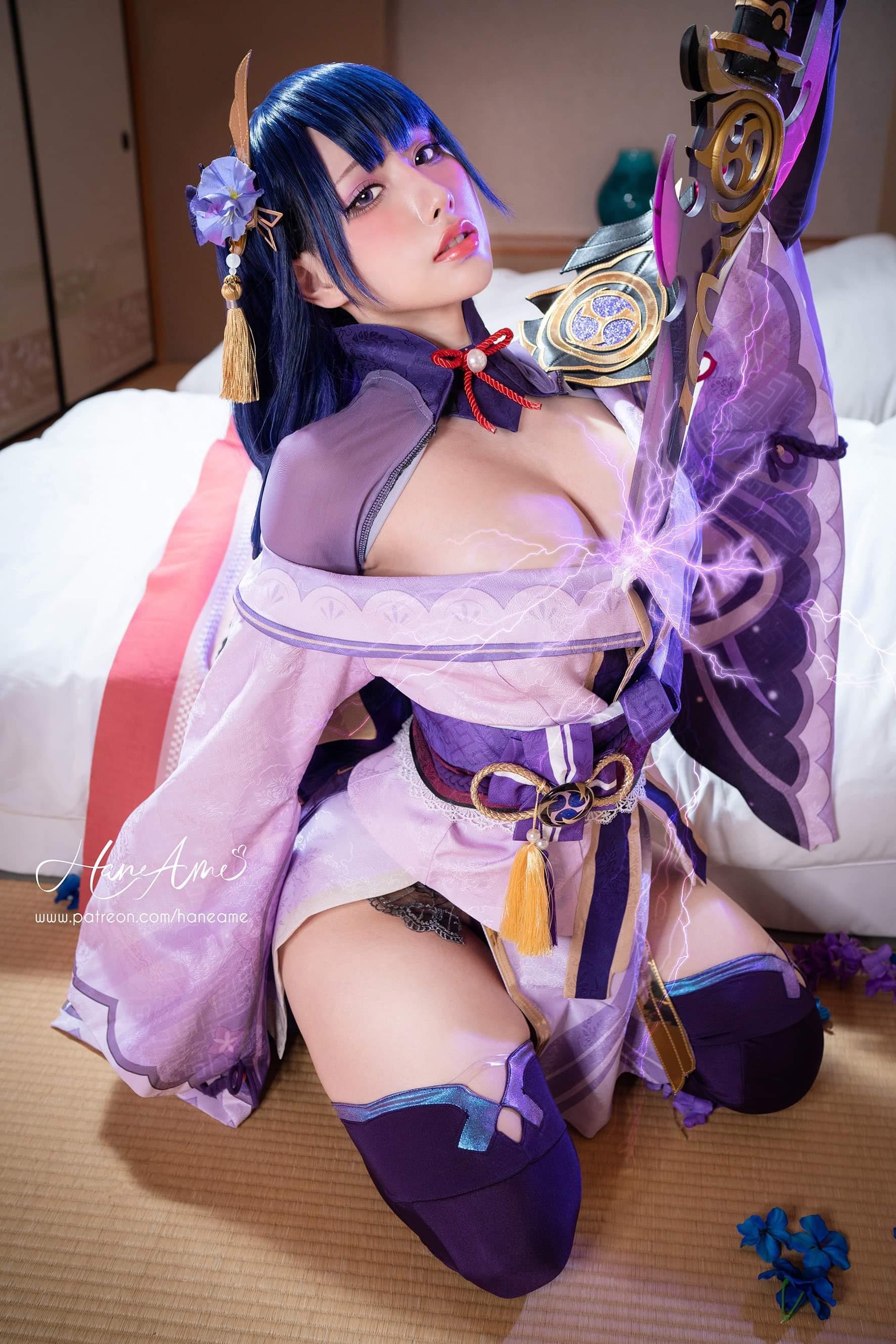 Genshin Impact Raiden shogun cosplay HaneAme : rGenshinImpactNSFW