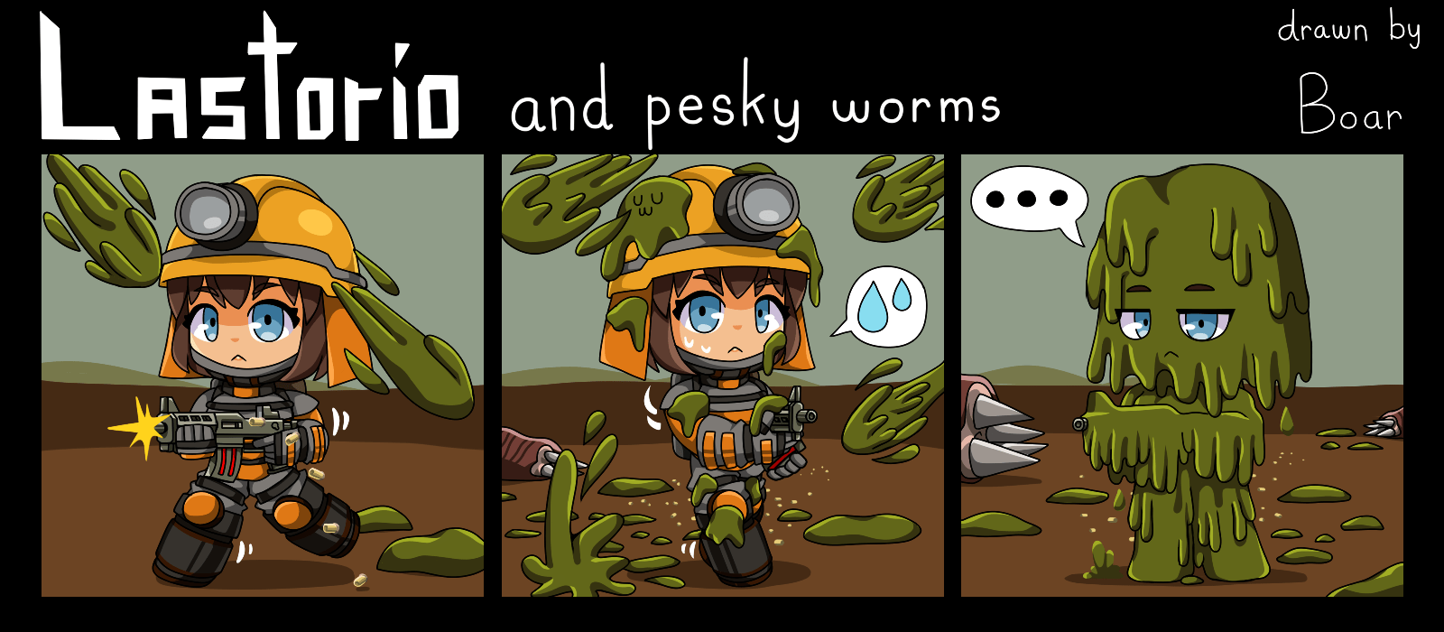 Pesky Worms (Factorio [Fanmade] Comic Strip  41) : rfactorio
