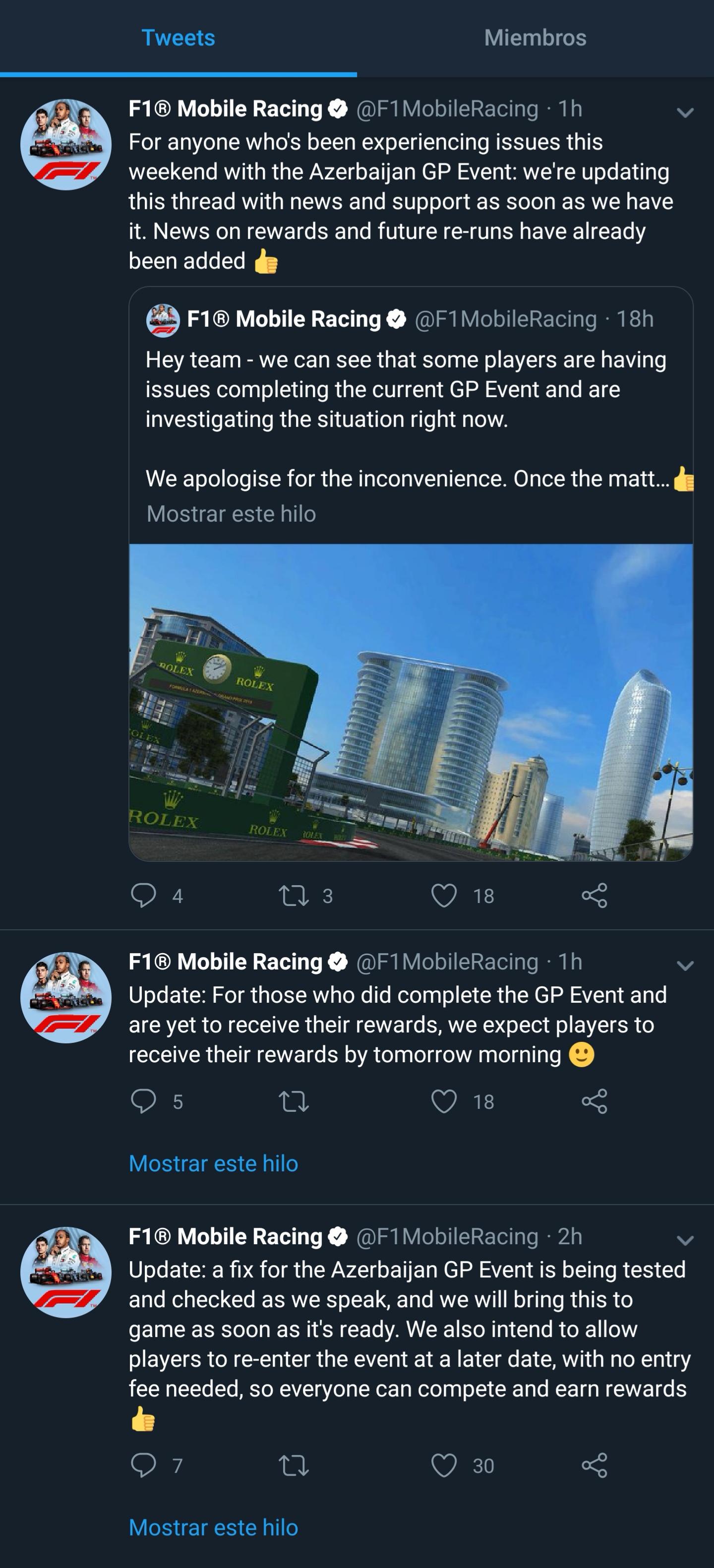 Last News For Baku Event F1mobileracing