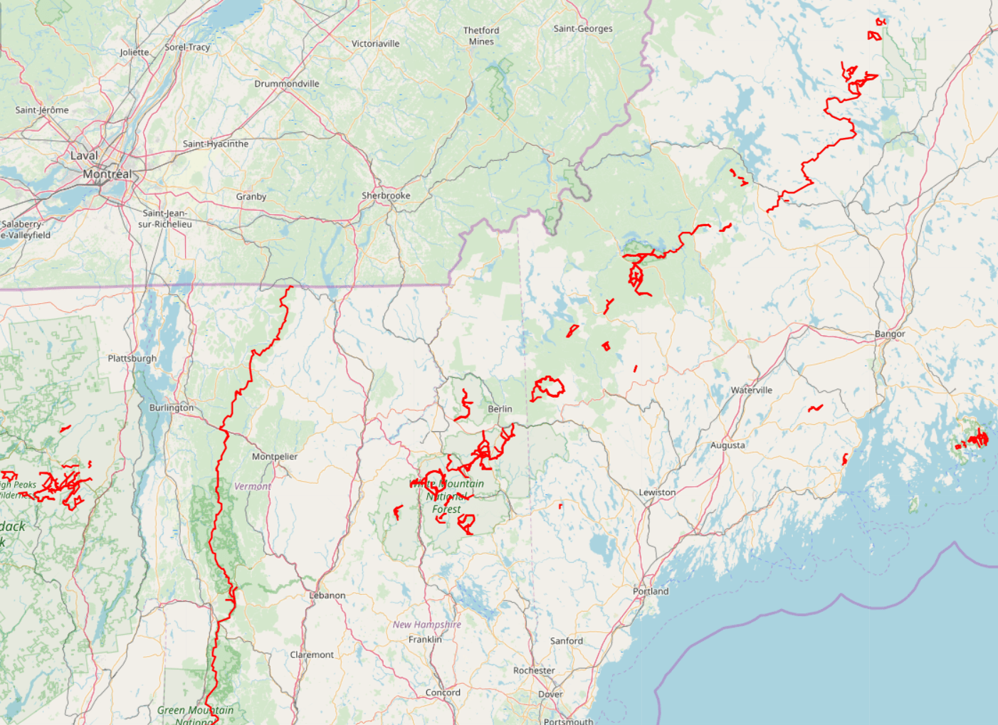 Every hike my son and I completed as we summited the highest 111 peaks of  the Northeast USA (and others) : rMapPorn