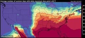 Summer Humidity Map For USA Where Would You Rather Live?