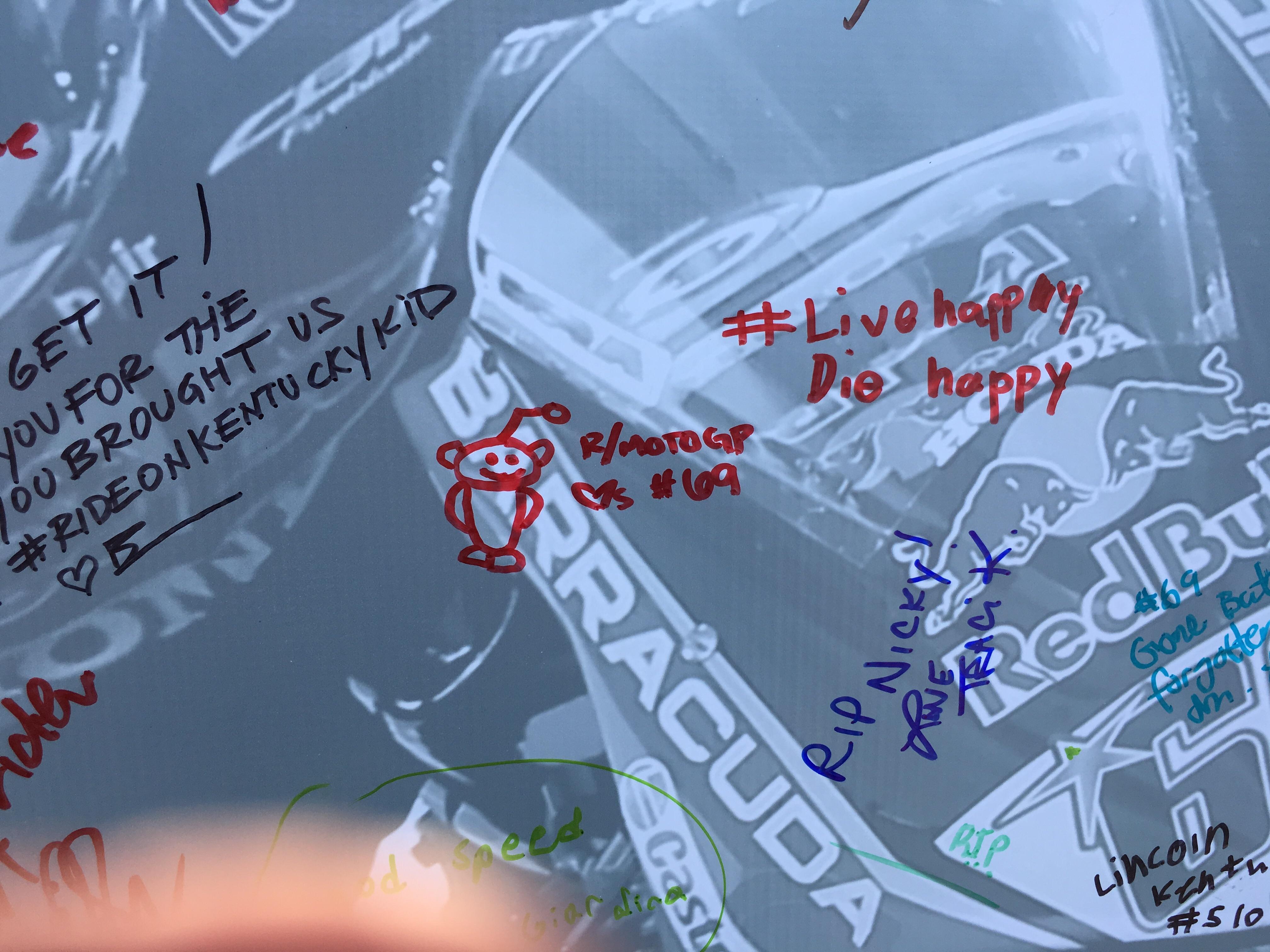 Last Year At Wsbk Laguna Seca I Signed A Giant Banner For