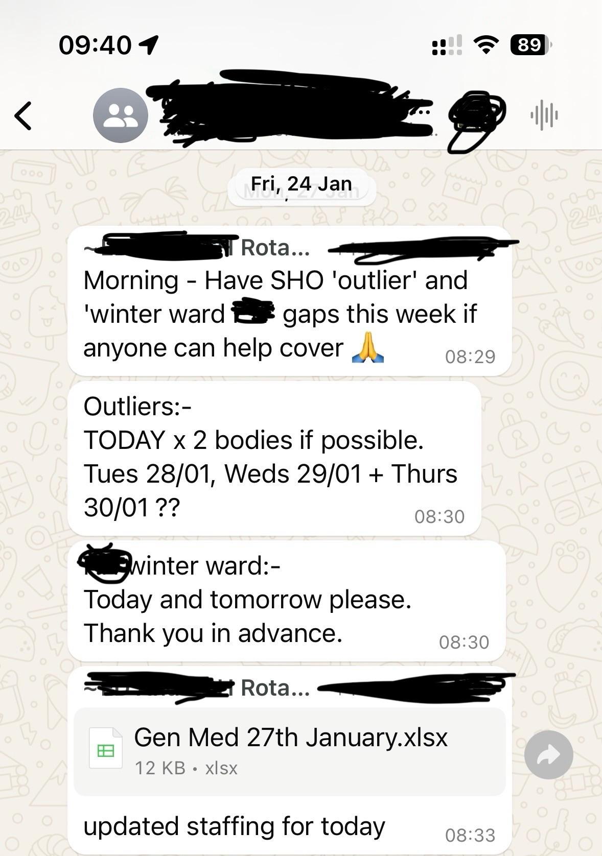 Visão dos consultores da ED sobre assistentes médicos do LBC esta manhã. :  rdoctorsUK