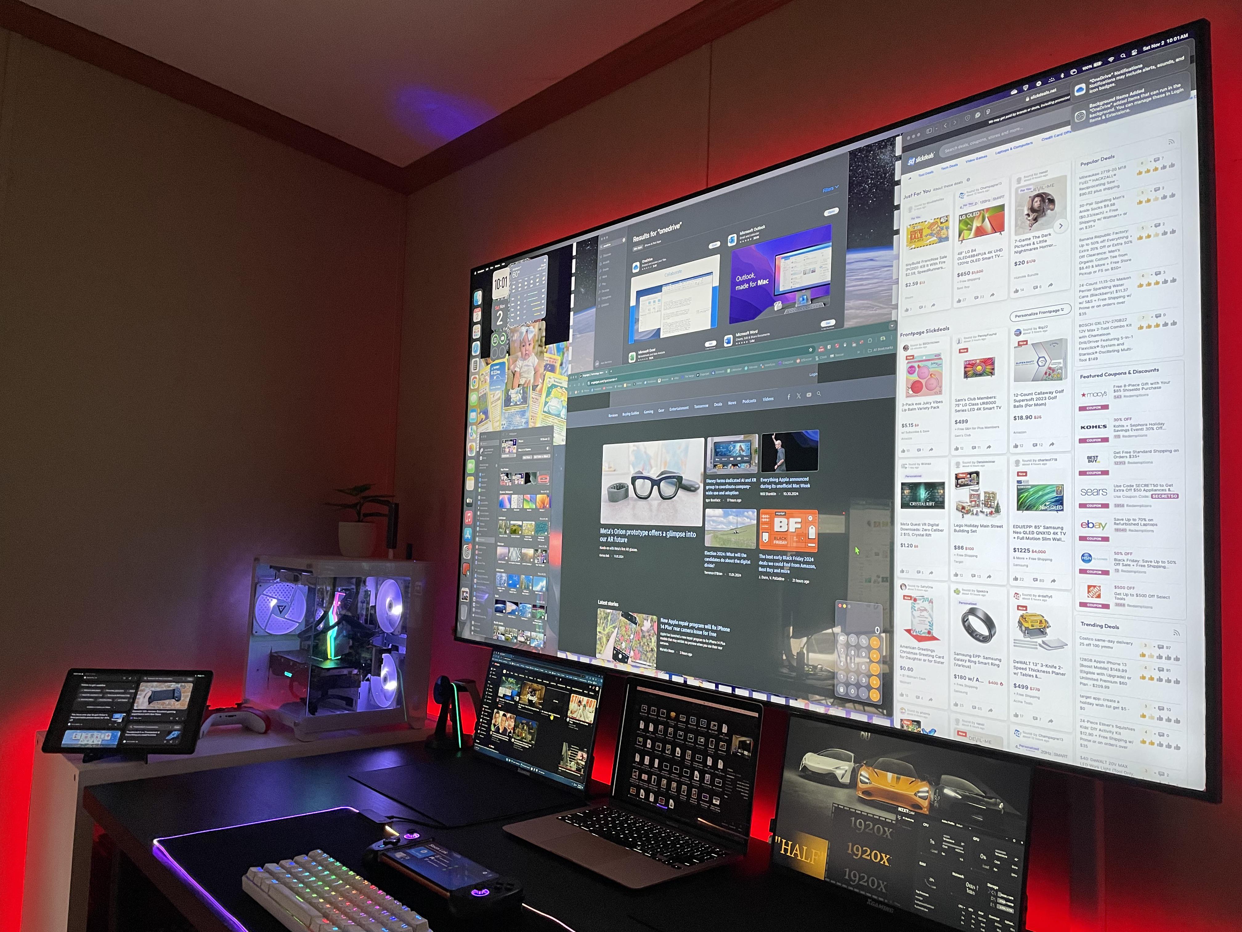 65 4K and 3 Small Screens : rbattlestations