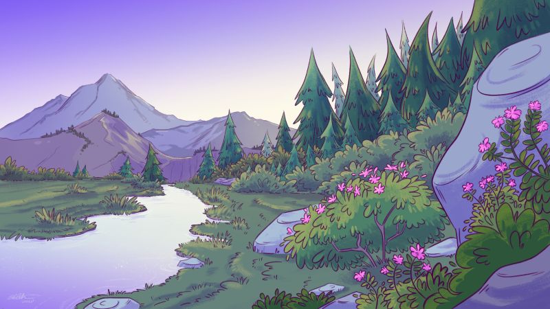 Artstation Quiet Evening - Download Artistic Colorful Picture | Retina