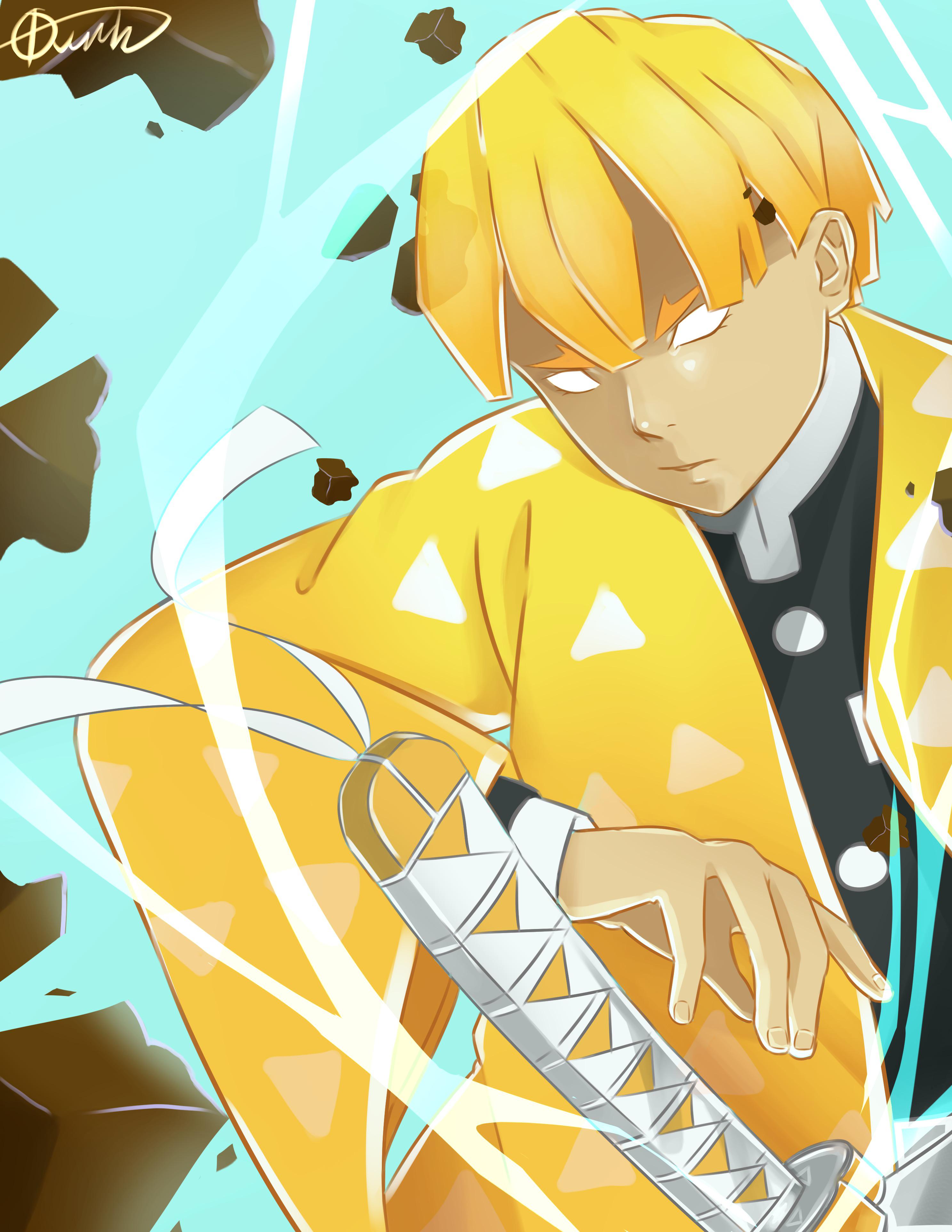 Made a fan art of Zenitsu [Demon Slayer] : ranime