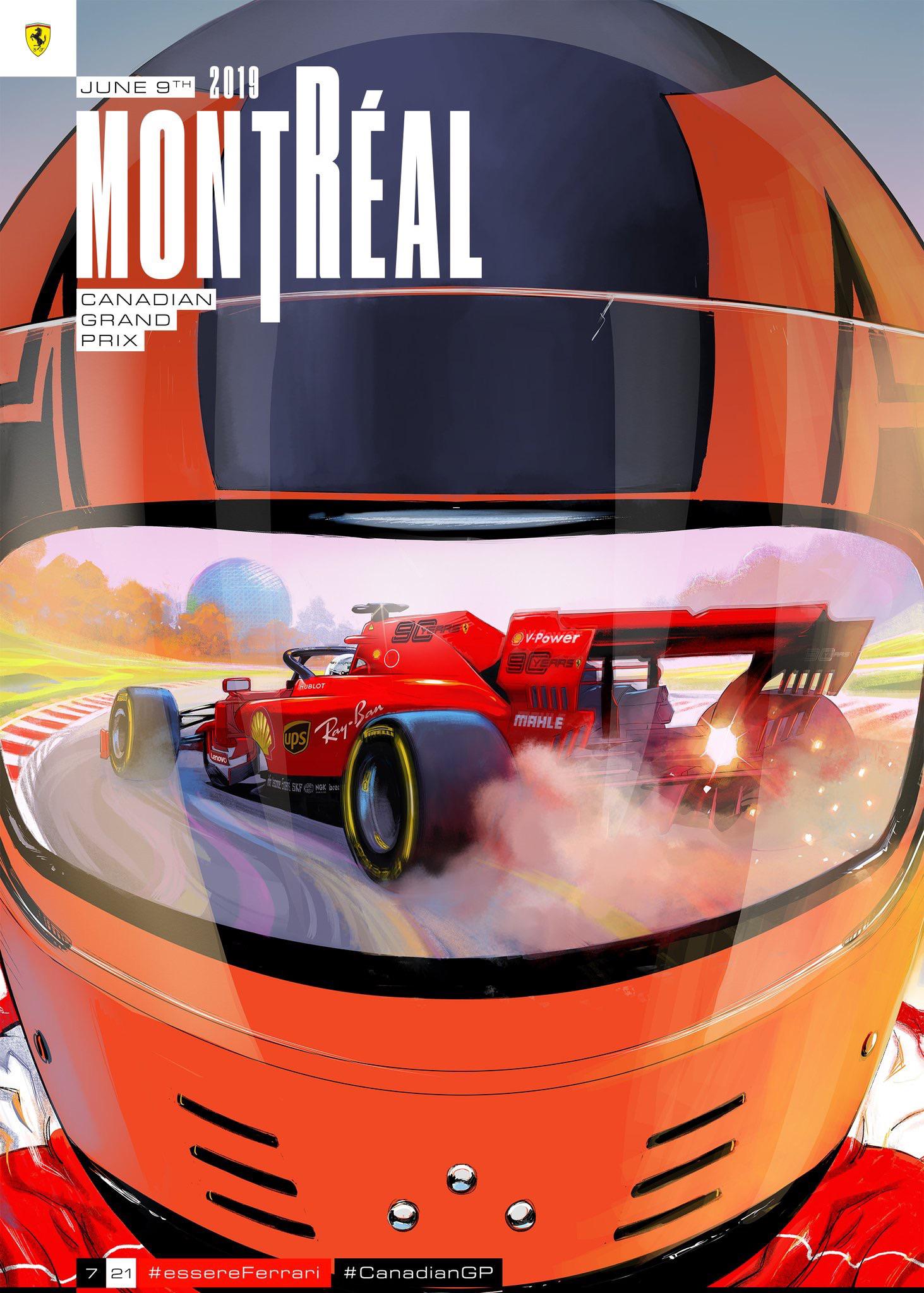 Ferrari Poster For The Canadian Grand Prix Formula1