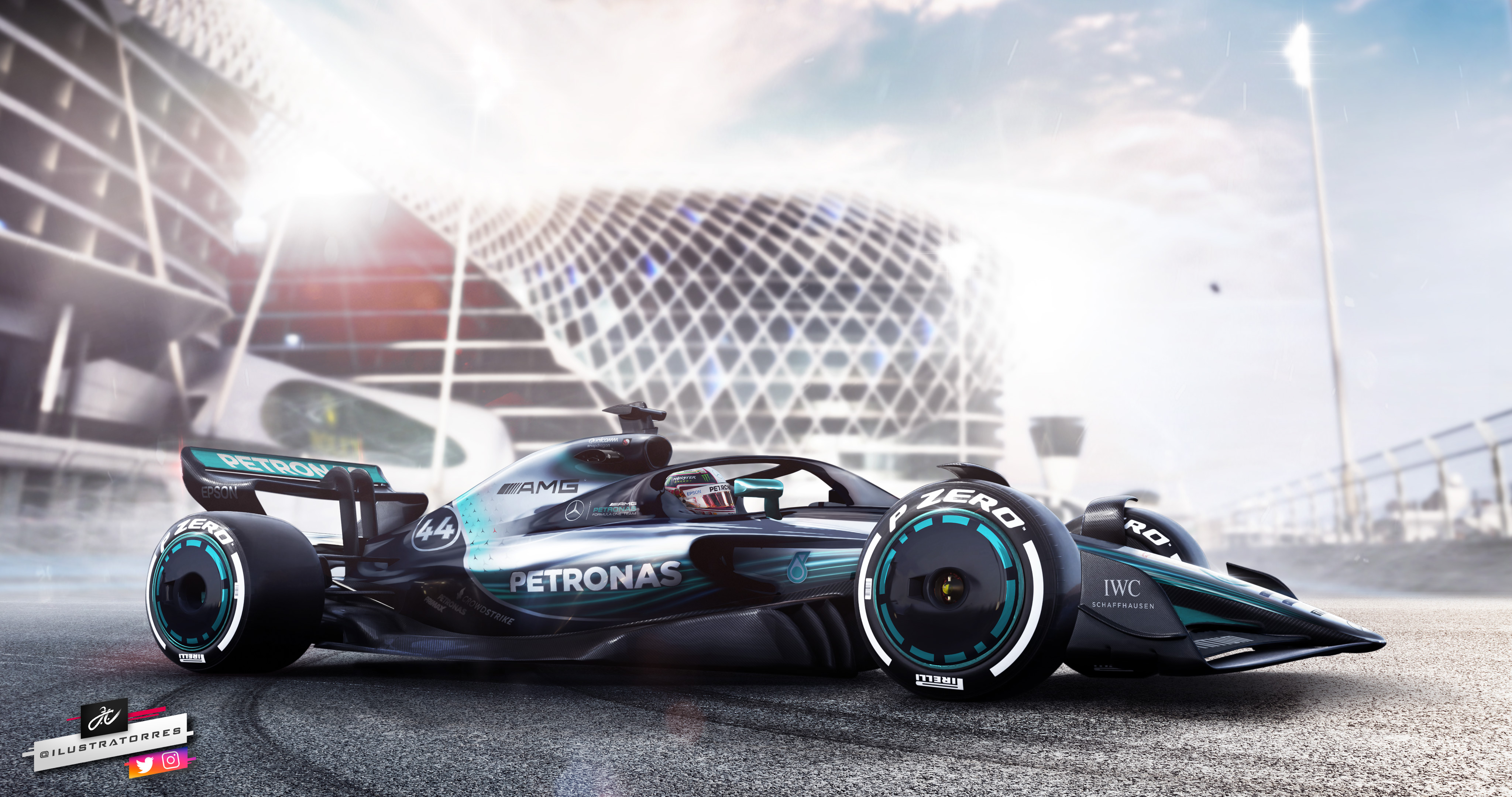 Mercedes-amg petronas formula one w12 concept car.