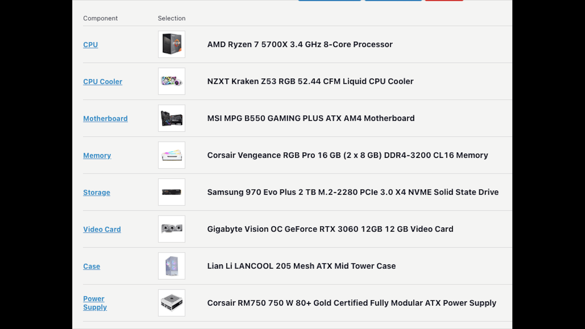 How Does Part List Look Am I Missing Anything Did I Pick Parts Like A 