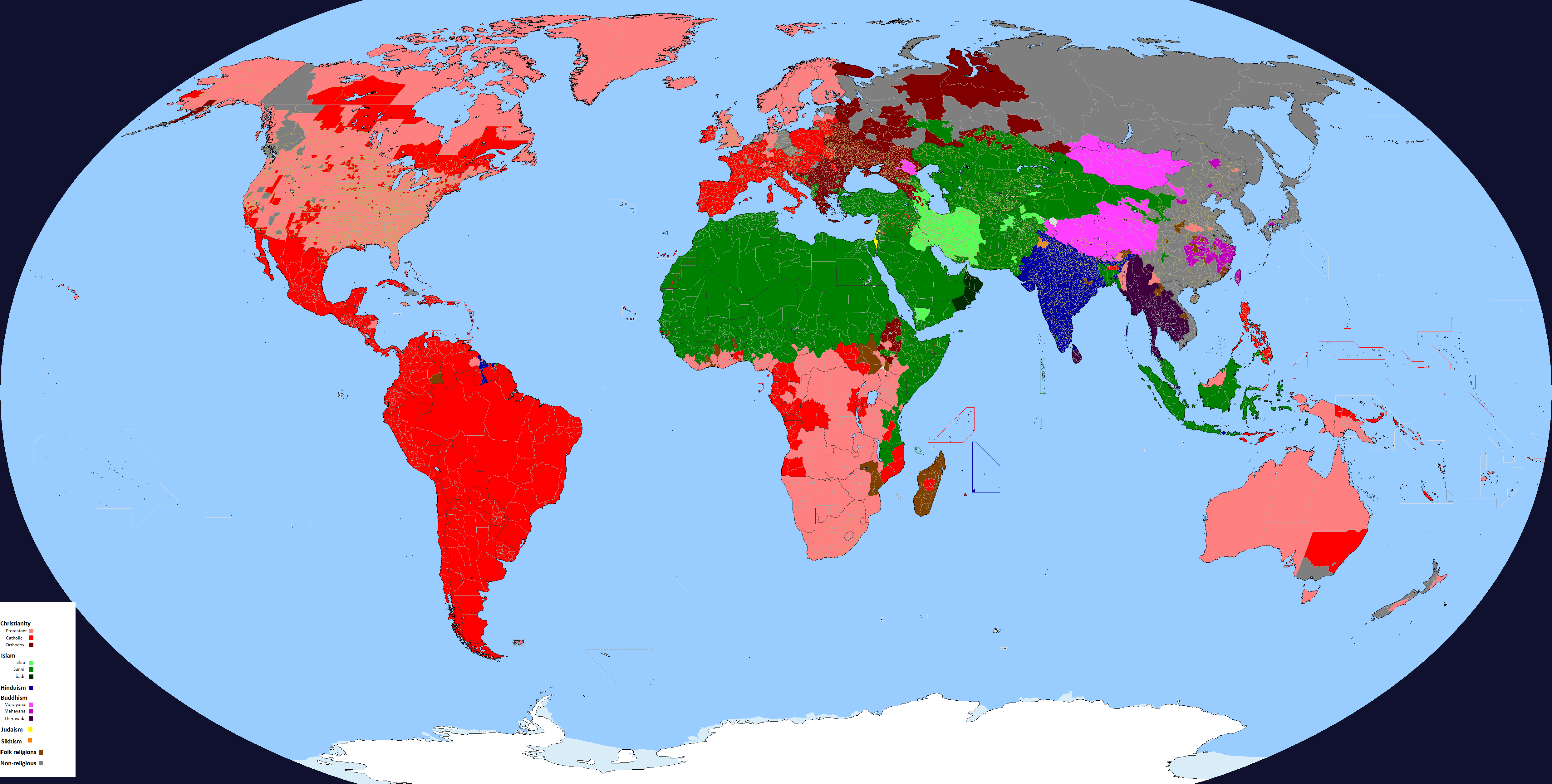Maps Of World Religion 