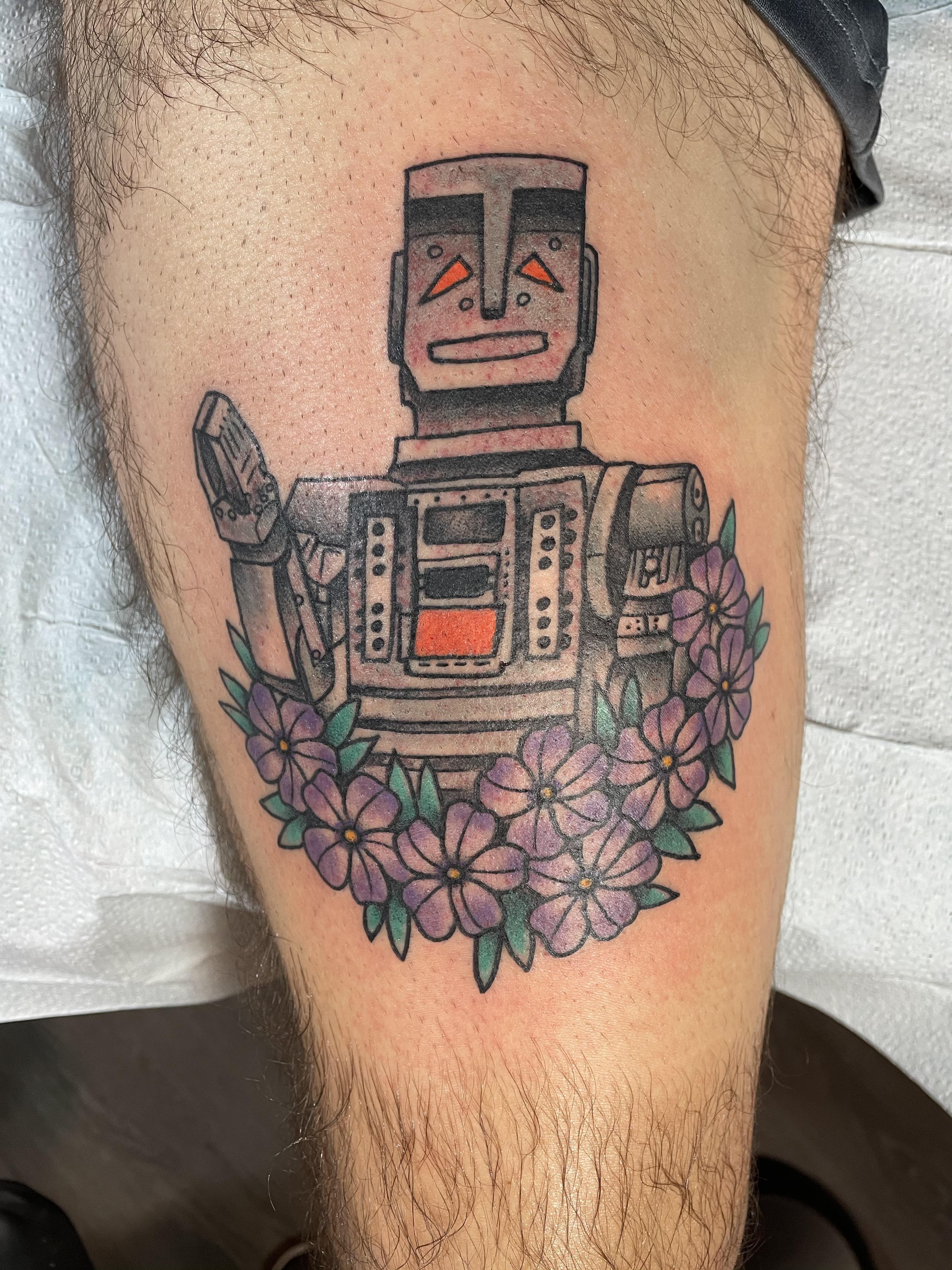 Super Stoked About My New Tattoo! I've Been Wanting To Get Marvin For A While And Finally Pulled The Trigger. The Artist Did A Great Job Designing It And I Couldn't Be 4032_x_3024_jpg
