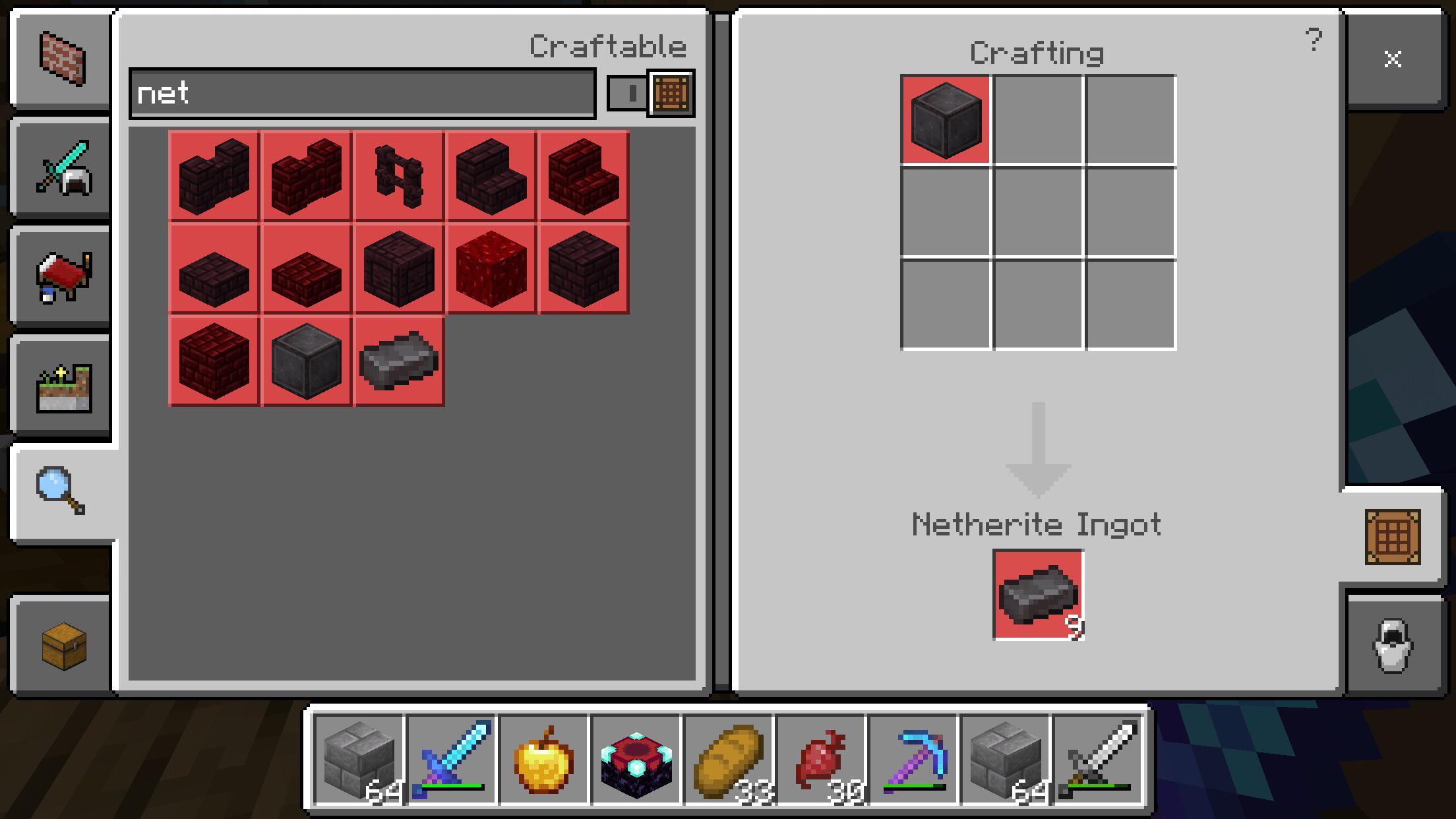 I Cant Craft Netherite Im In Ios R Minecraft