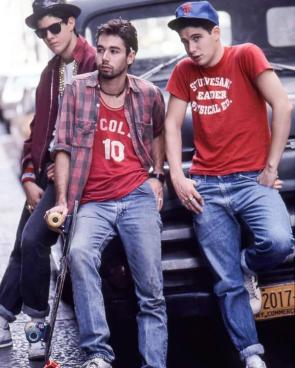 Beastie Boys on East 18th Street and Broadway in New York City, 1986