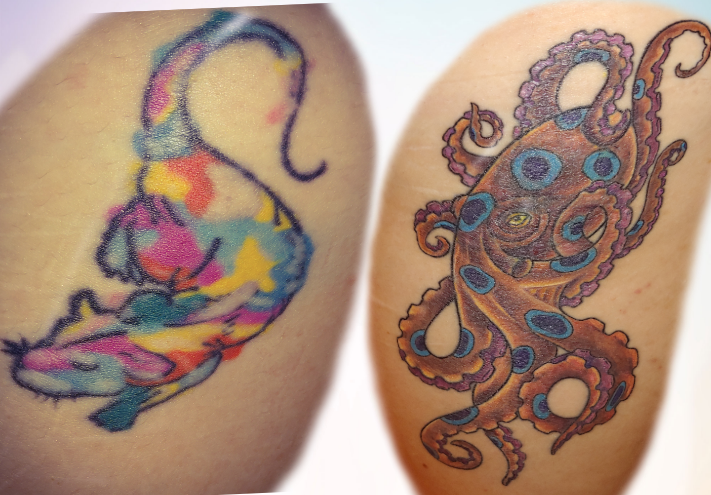 Octopus Cover Up Done By Laeticia At Angel Tattoo Tampa Fl Tattoos