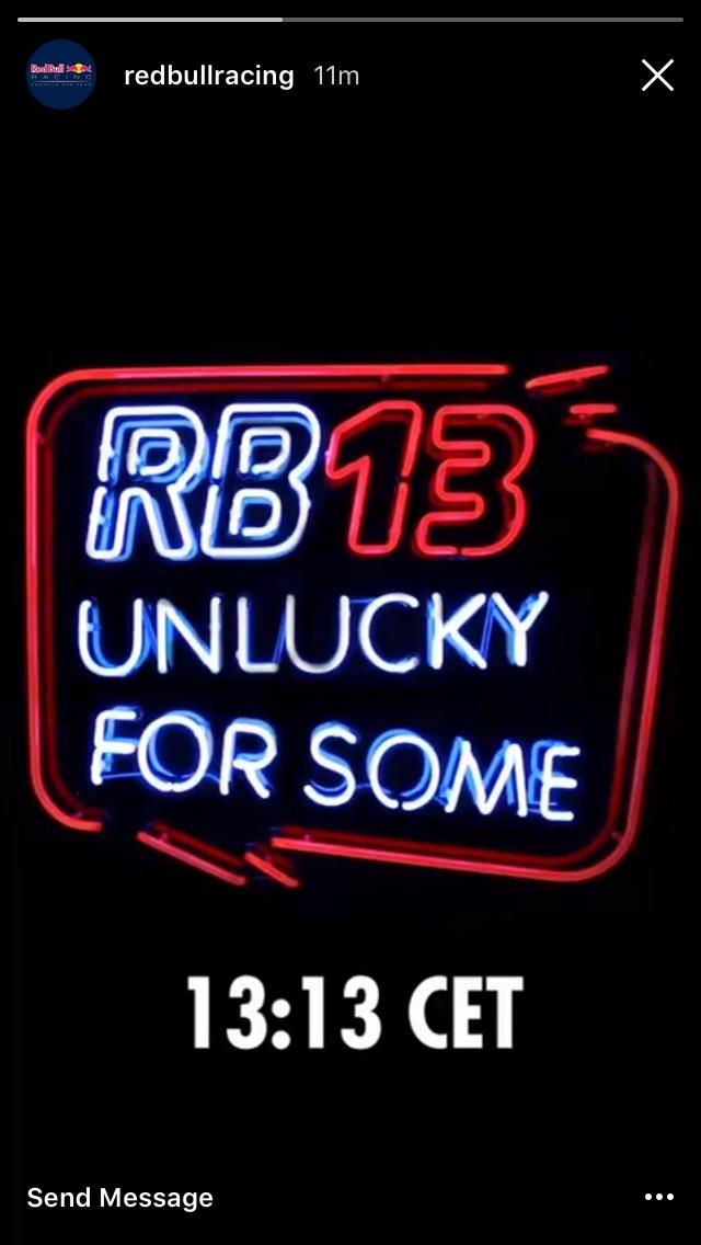 The Rb13 Officially Launches At 13 13 Cet Formula1