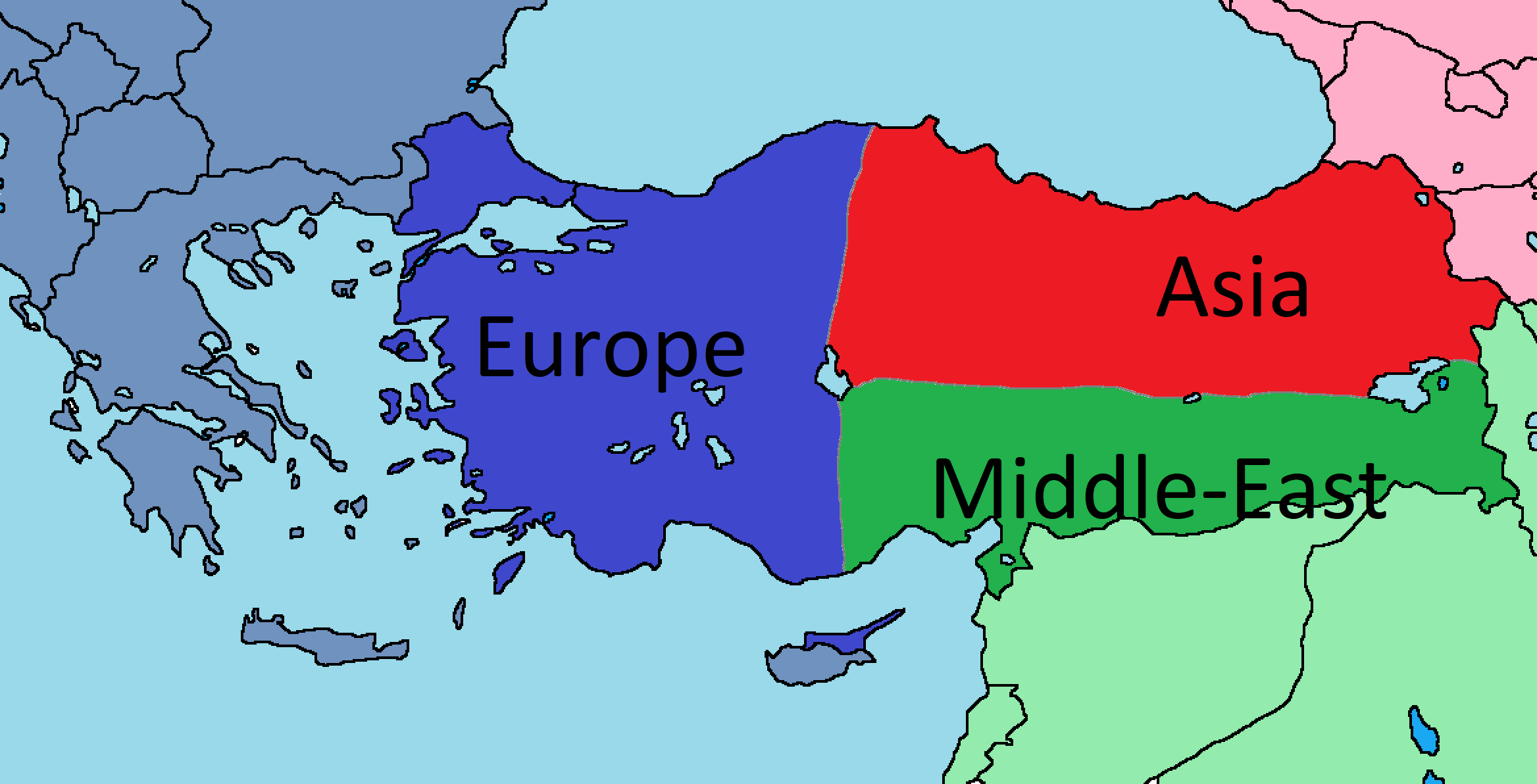 Turkey Map Europe Asia.