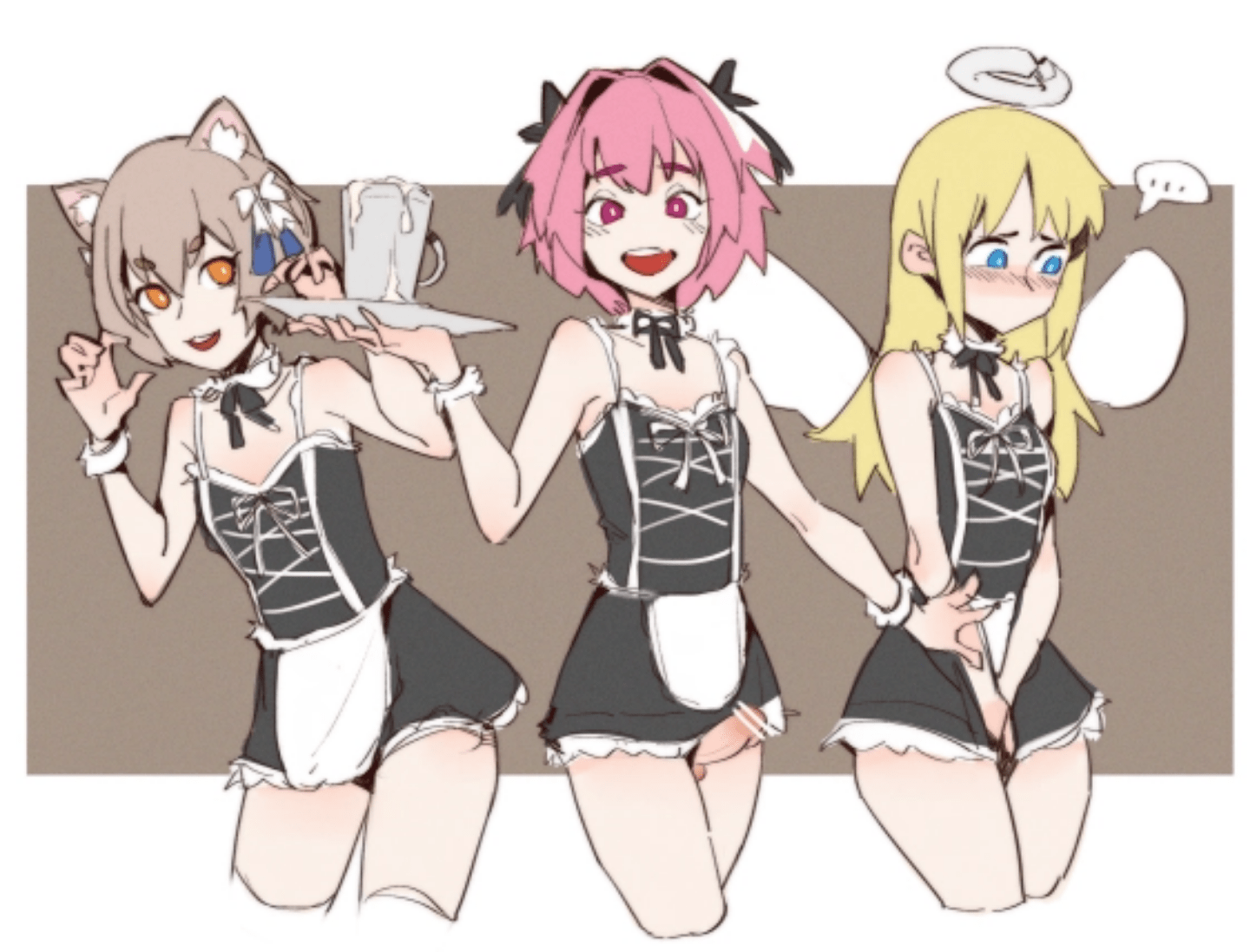 Slideshow femboy milkshake meme.