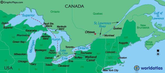 St Lawrence River Map 