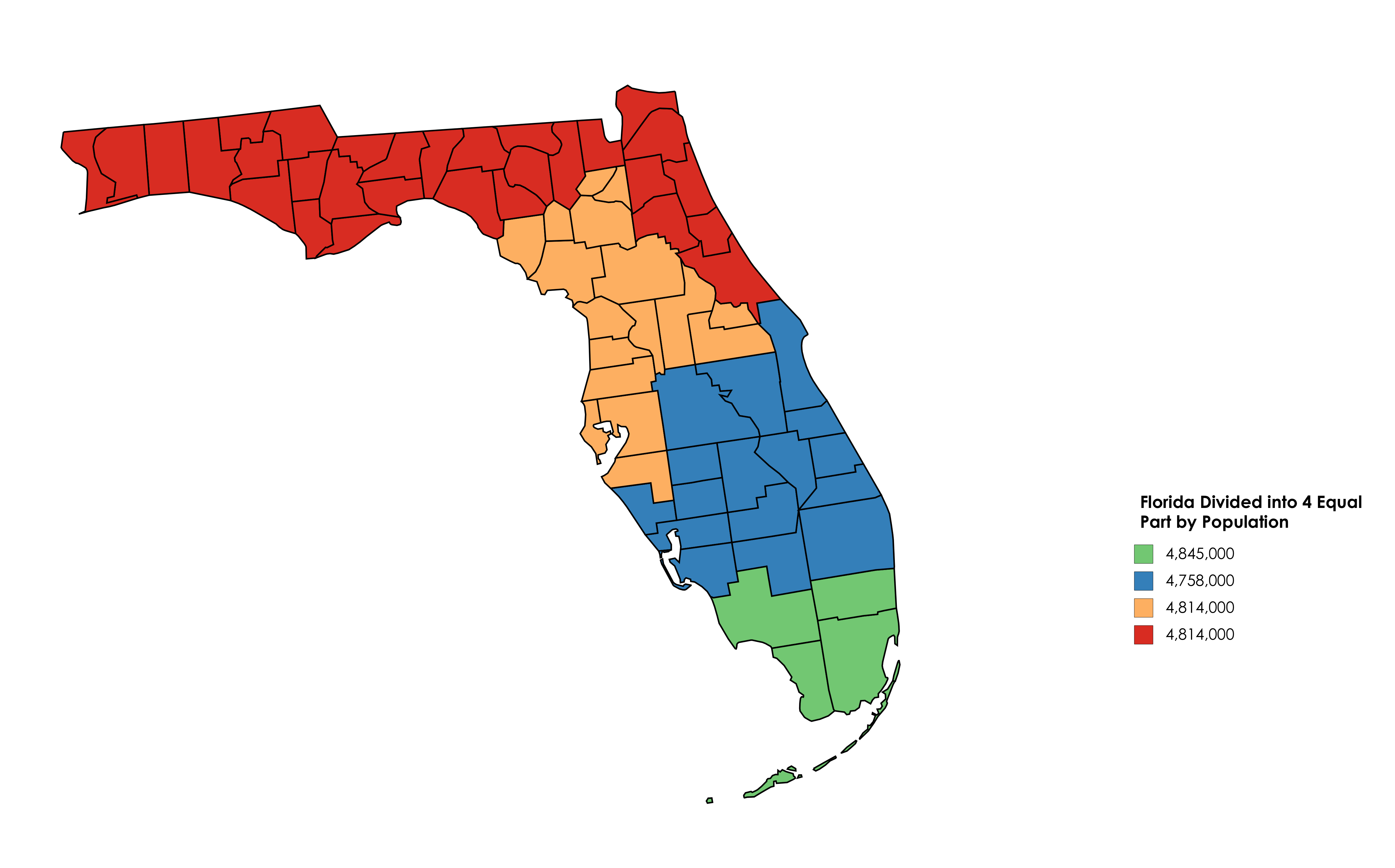 Florida County Population Map 