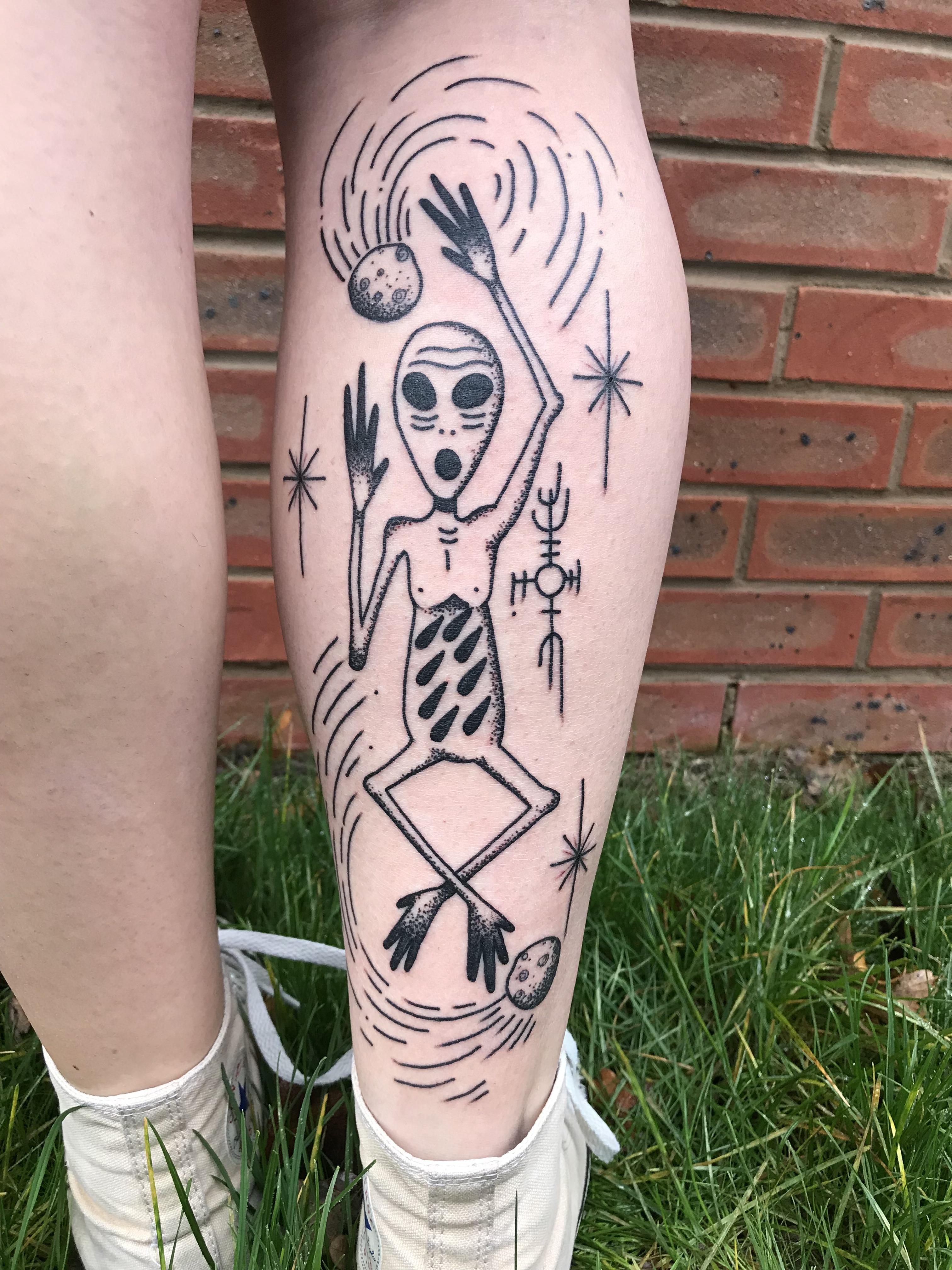 Alien Tattoo By Lee Denham Sacred Skin Doncaster Uk Tattoos