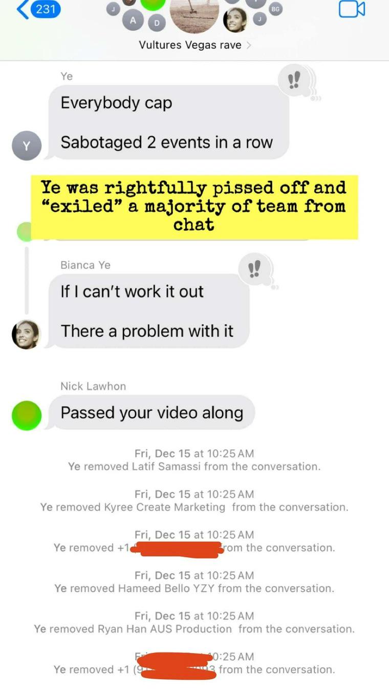 YesJulz posts texts with Ye that show New Body : rGoodAssSub