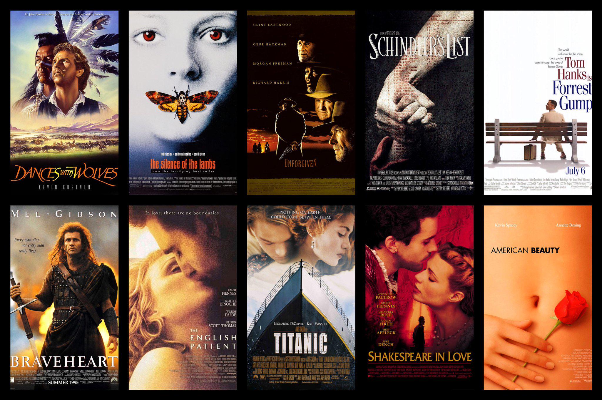 Of all the Oscar Best Picture winner in the 90s, which one you love the  most and hate the most? : rnostalgia