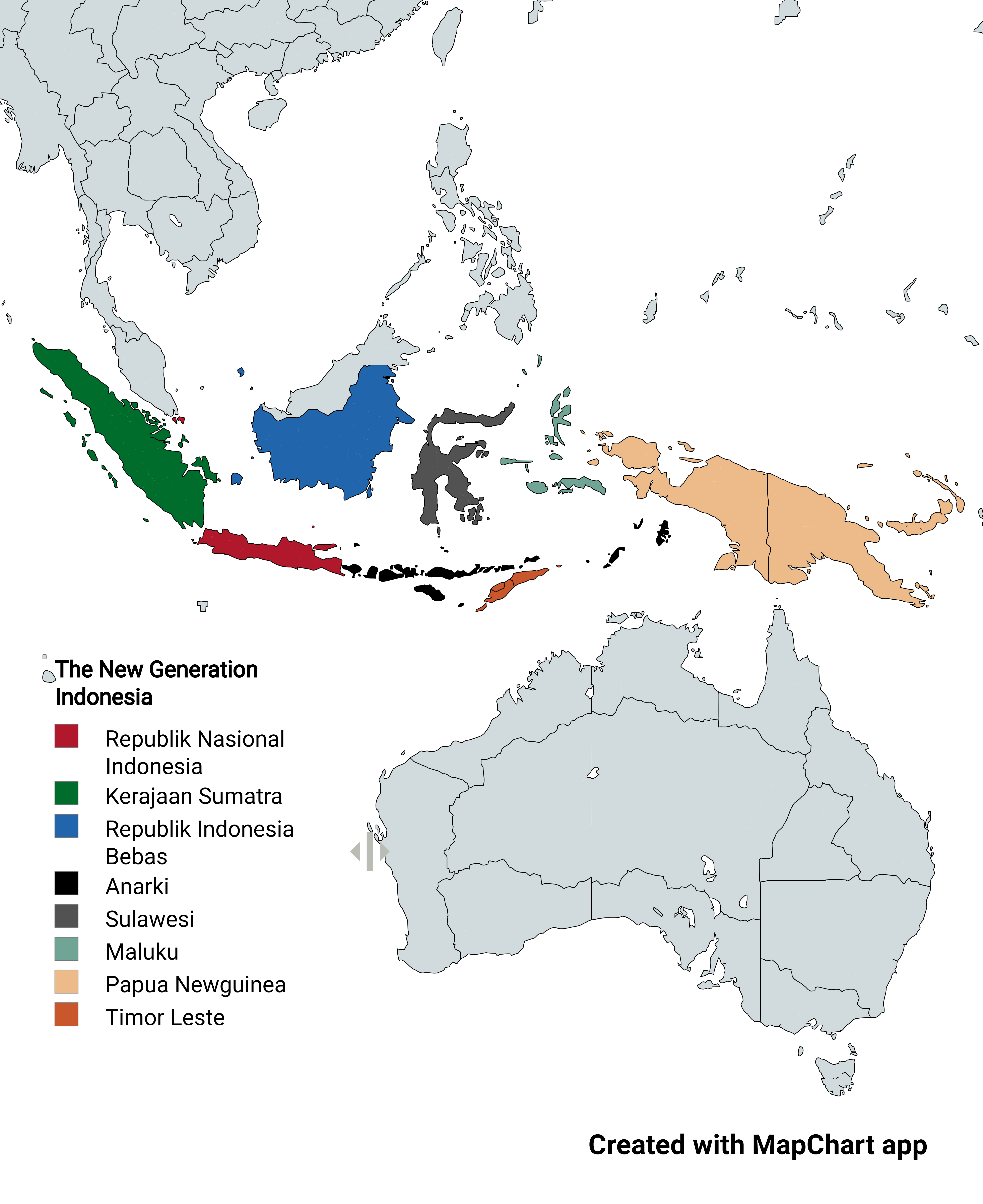 Indonesia Map Chart 