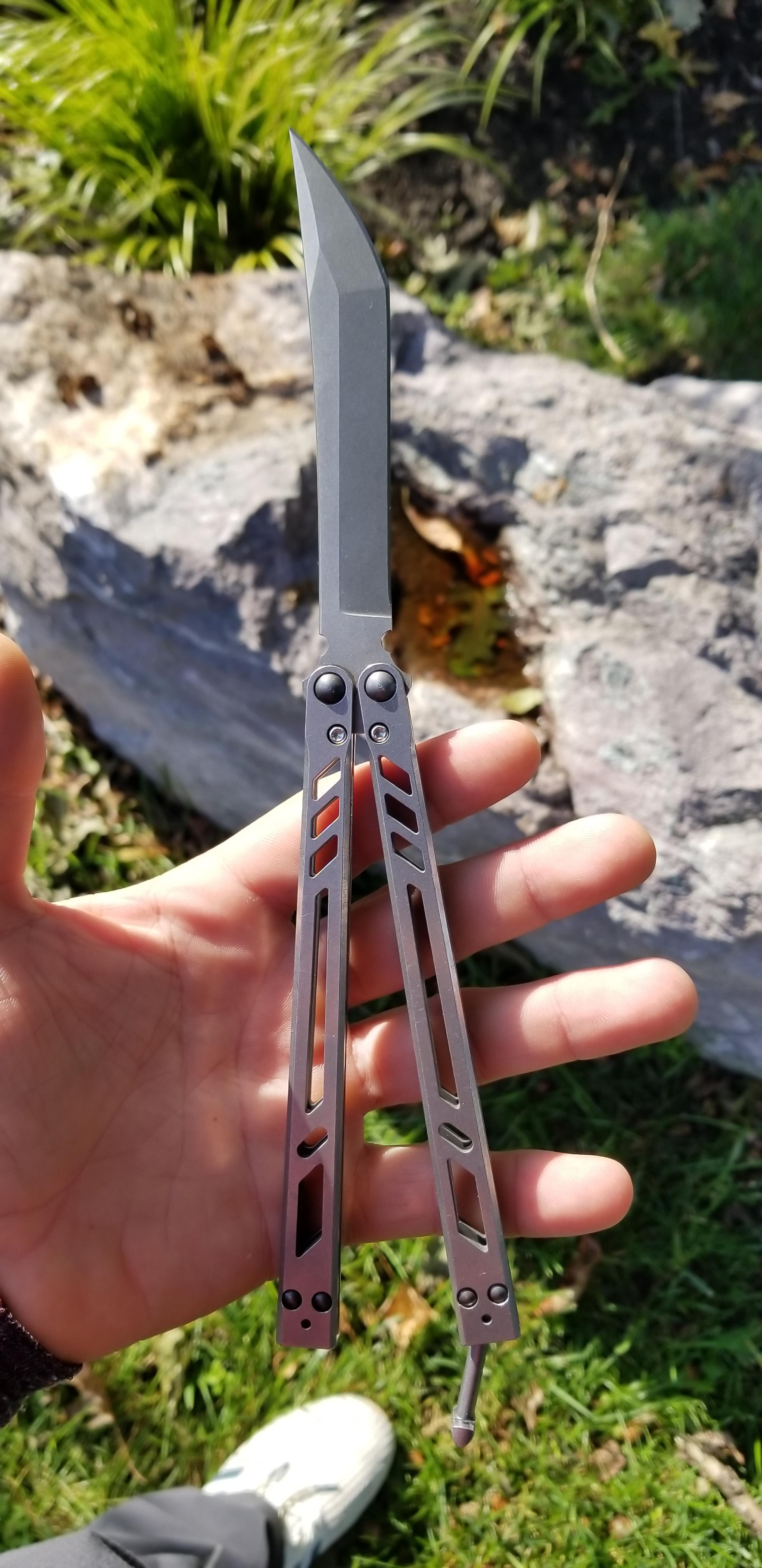 Request Brs Barebones 2 0 Balisong Butterfly Knife Stainless Steel Grabr P2p Global Delivery Blade Runner Systems BRS Rotten Design Custom Knives.