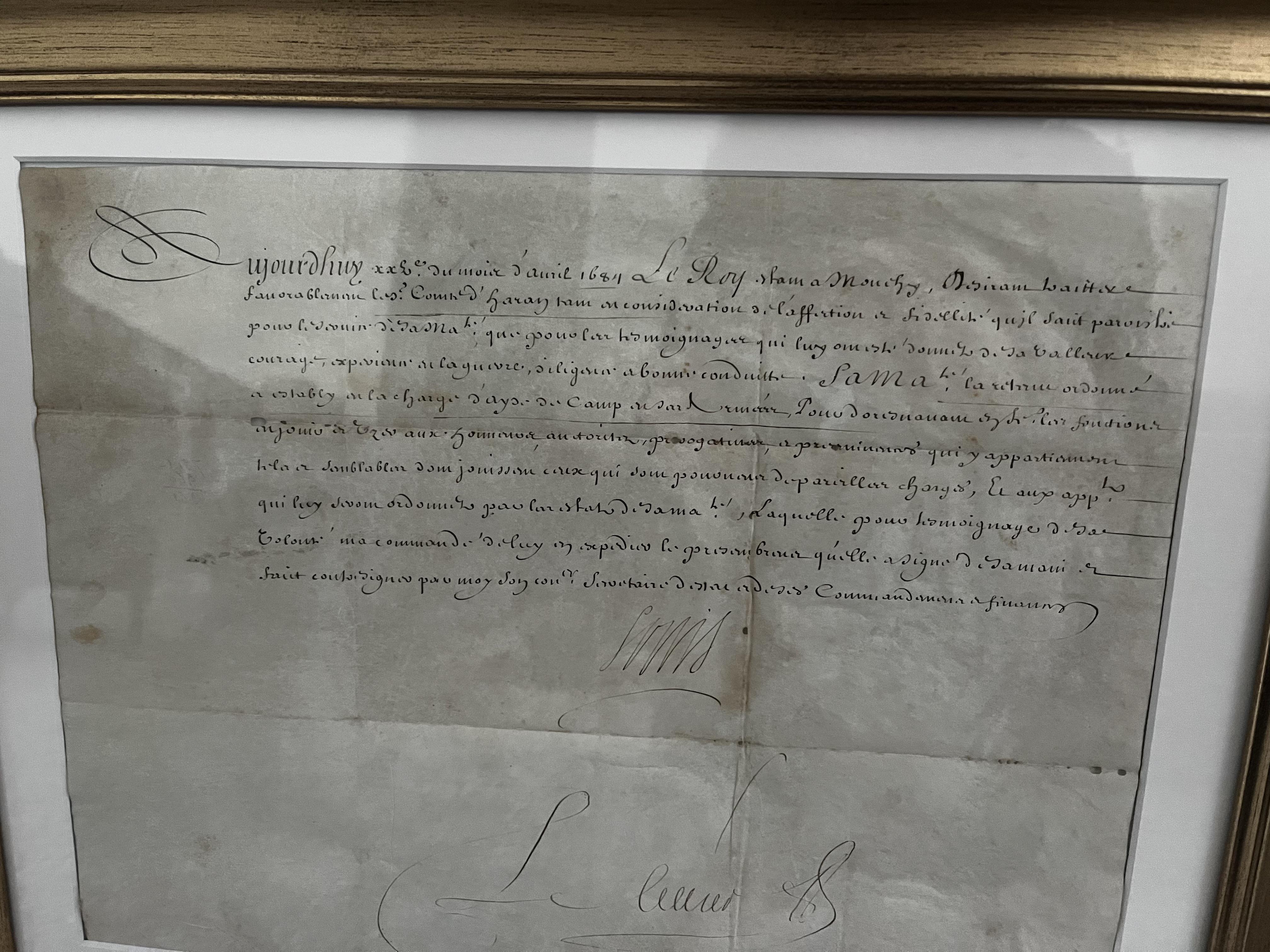 Need help transcribing this 1668 french letter from king louis xiv. :  rPenmanshipPorn