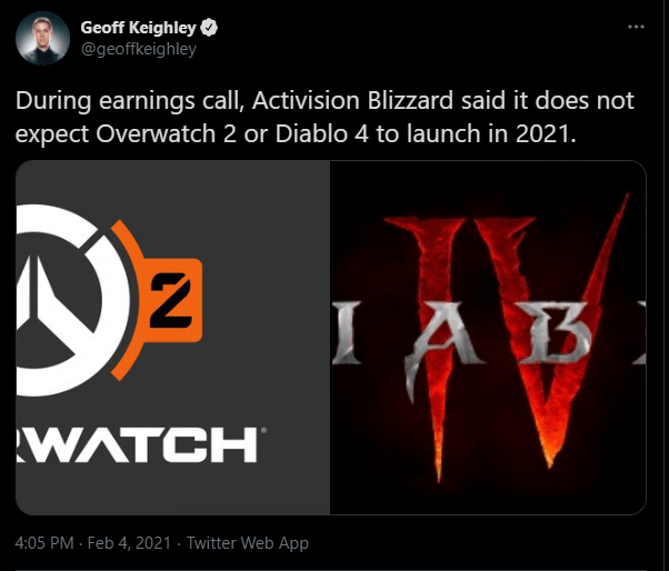 Dmca add favorites remove favorites free download 3818 x 2307. Overwatch 2 And Diablo Iv Not Coming In 2021 R Overwatch