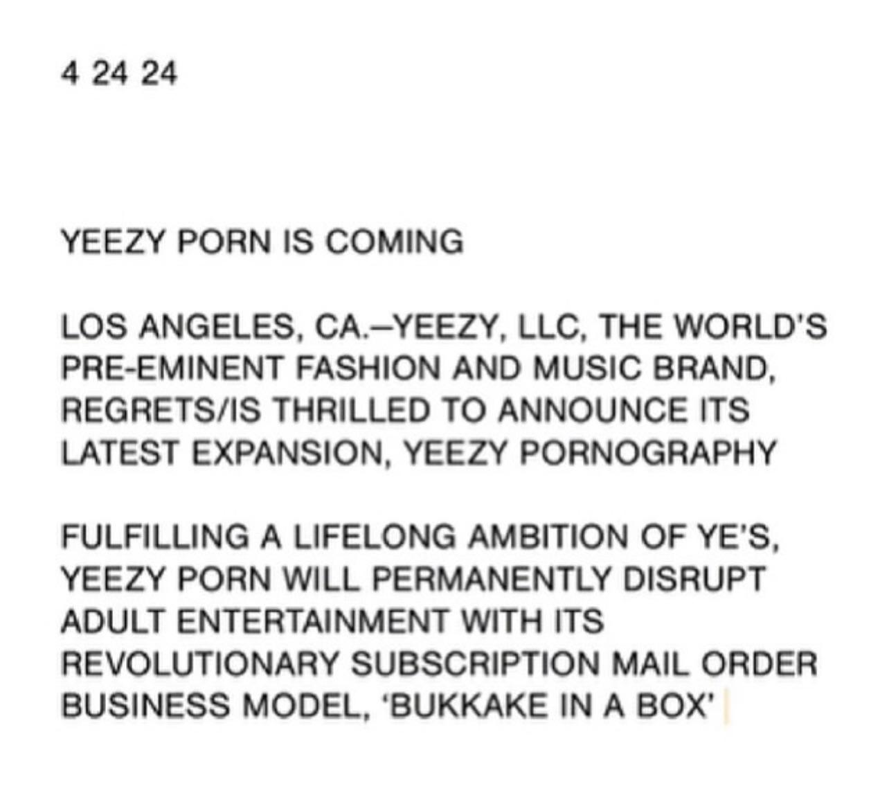 On a serious note, this is the most telltale sign Yeezy Porn is a 