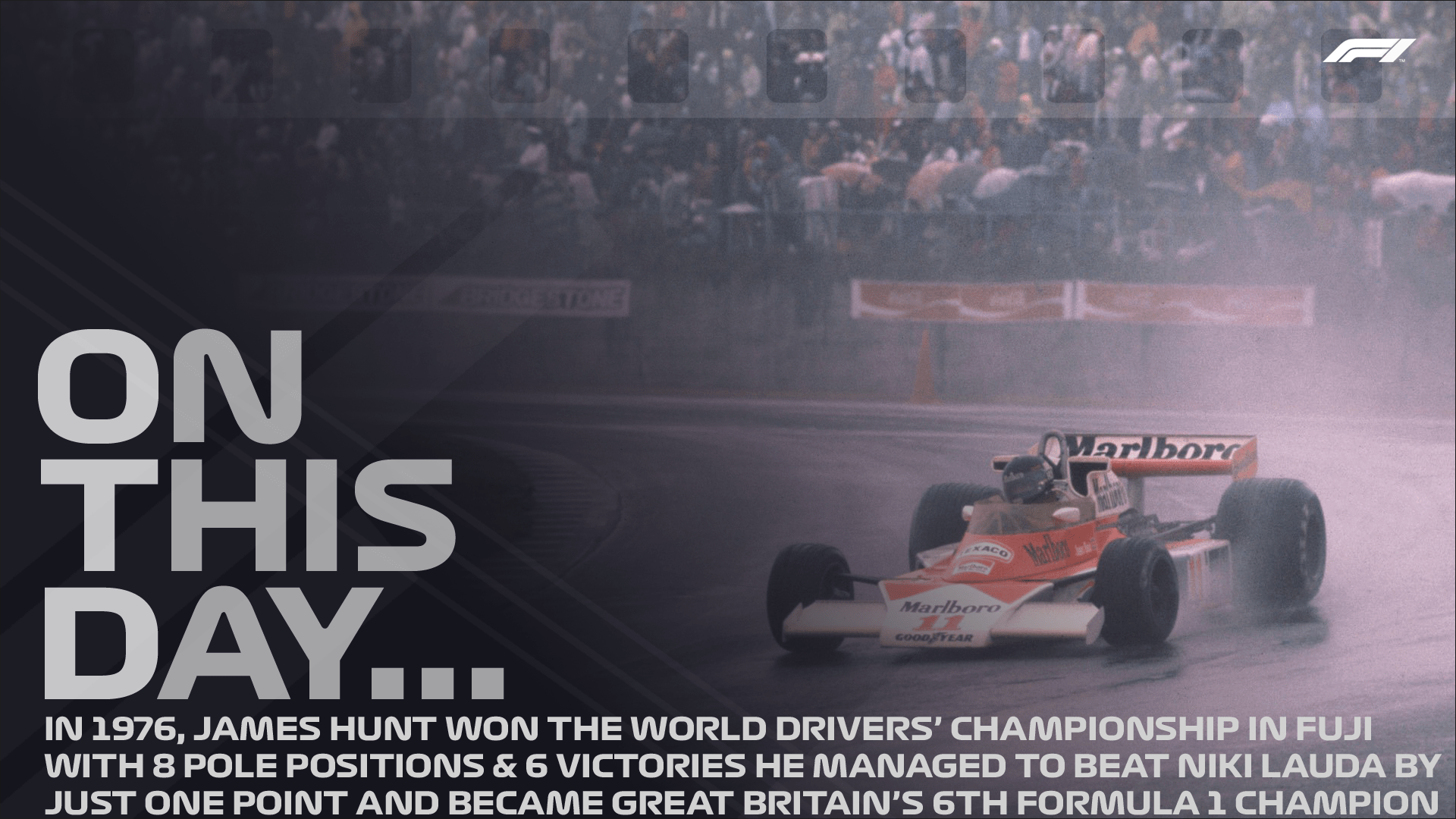 October 24th 42 Years Since The Legendary James Hunt Became