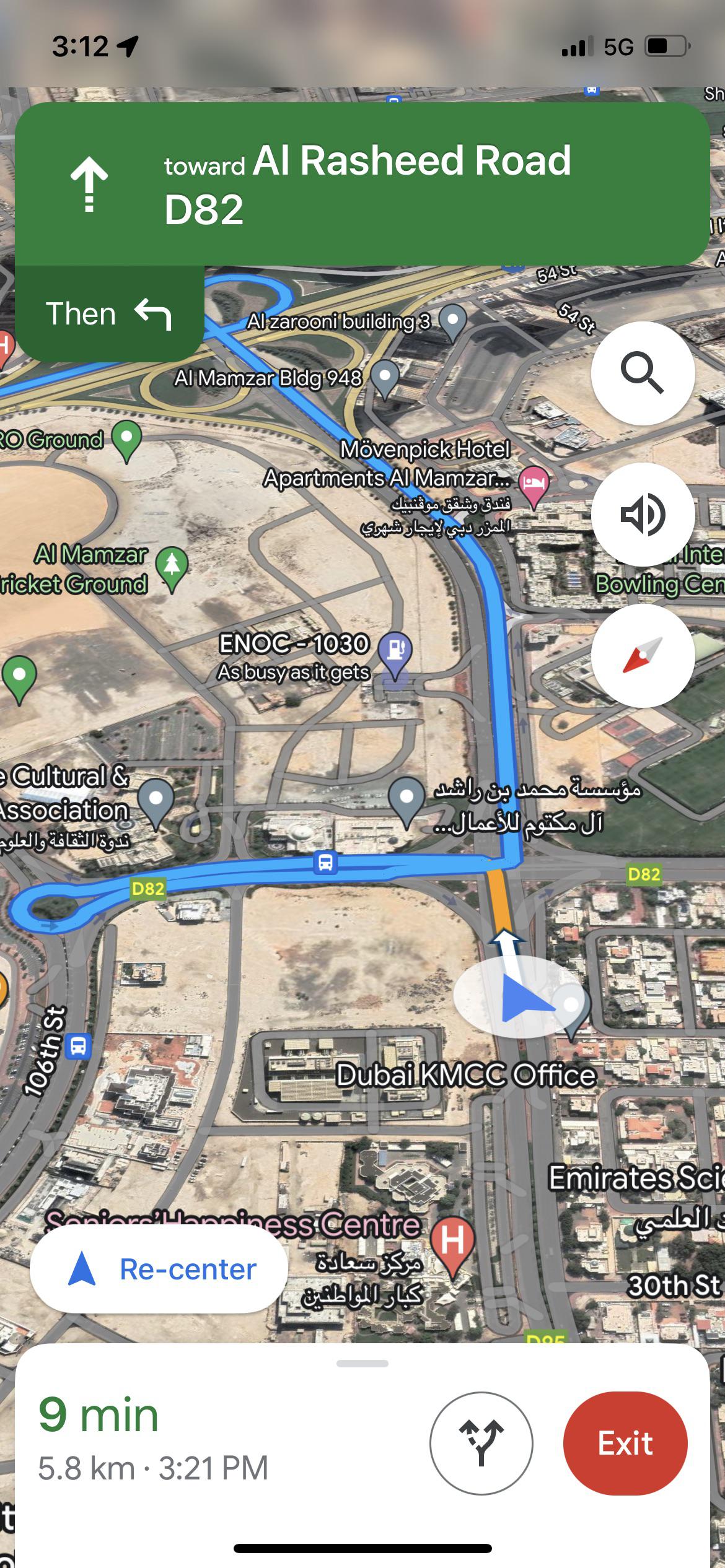 Show me a map of dubai