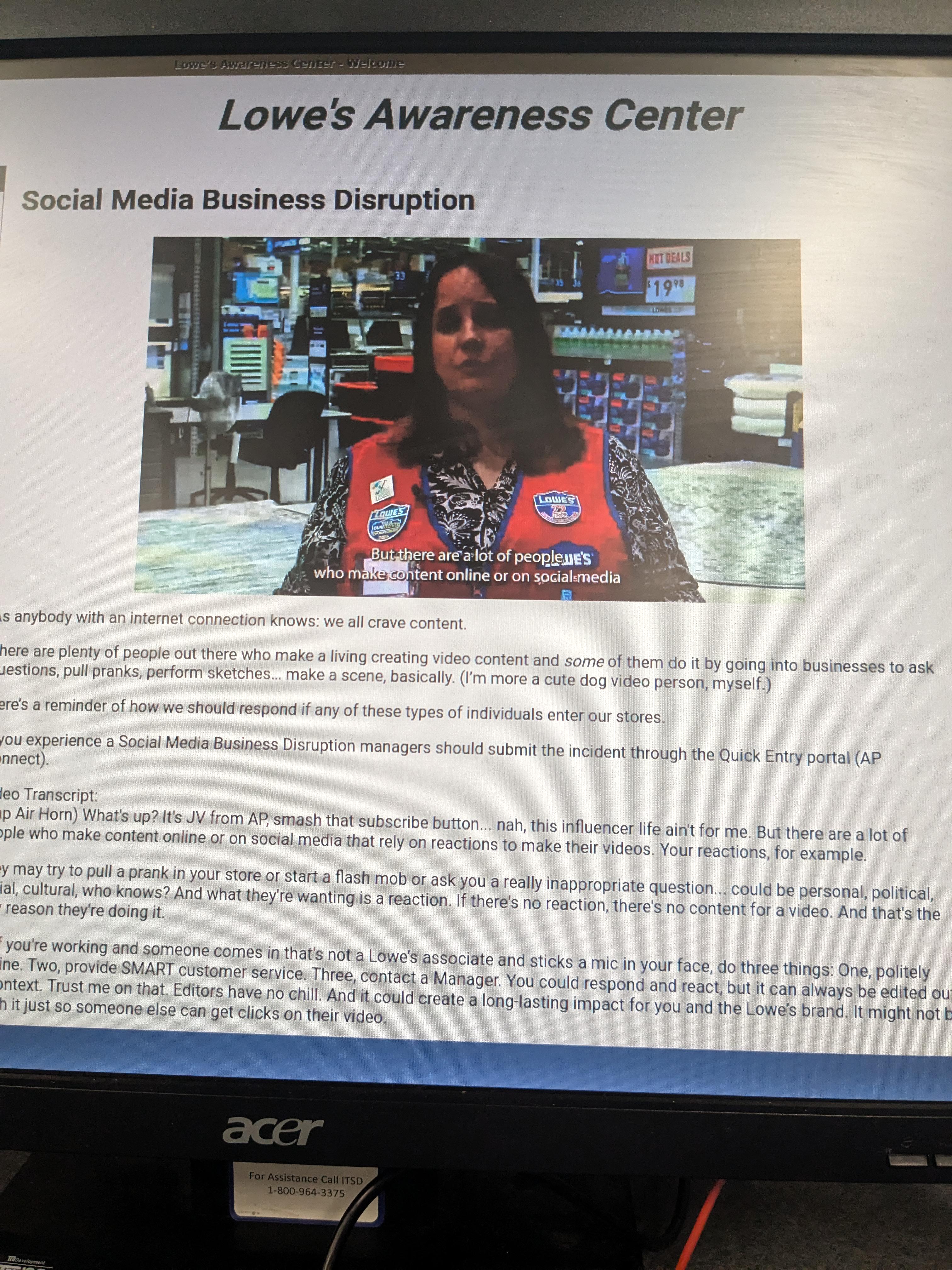 Store pranks on AP4ME : rLowes