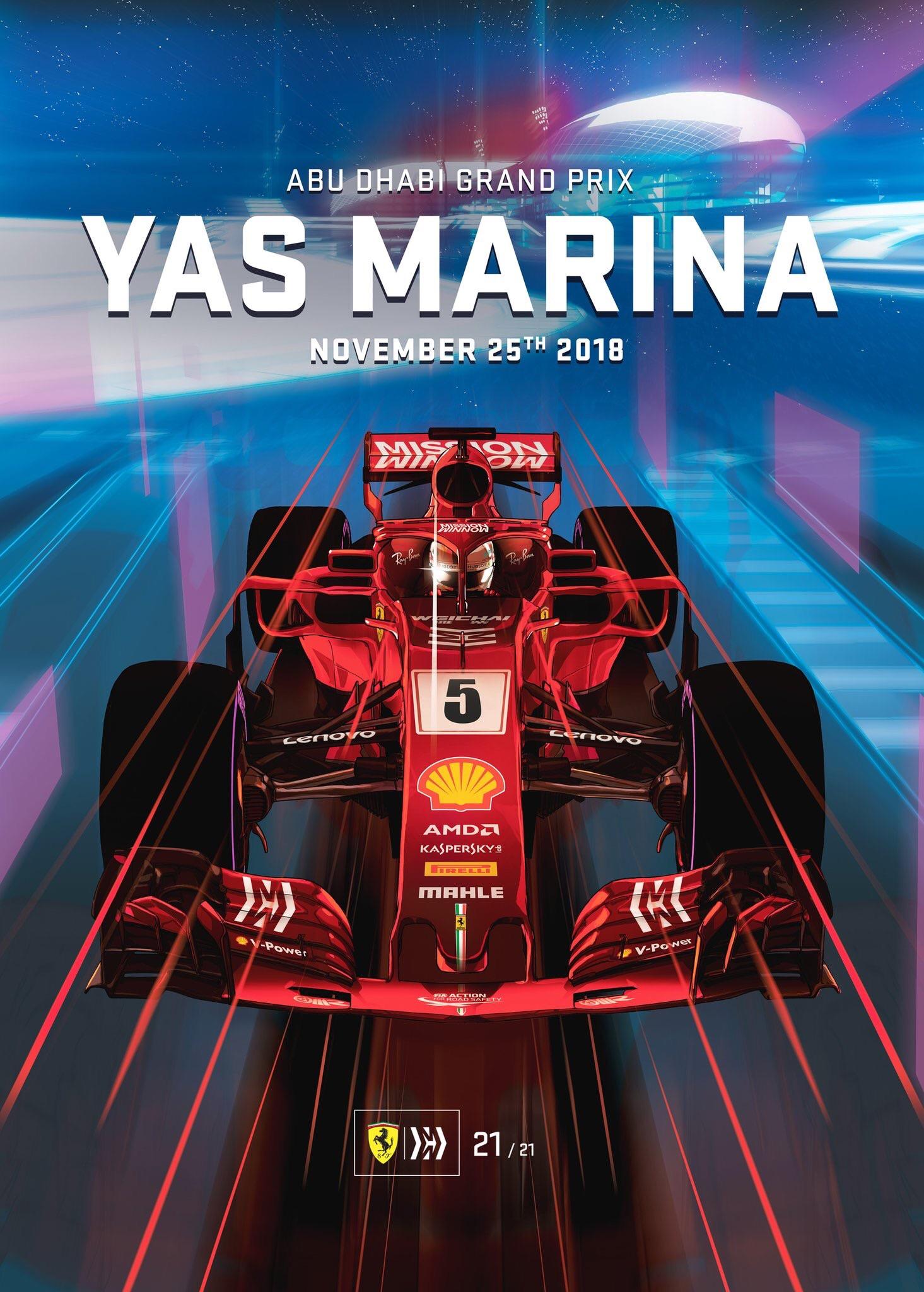 Ferrari S Abu Dhabi Gp Poster Formula1
