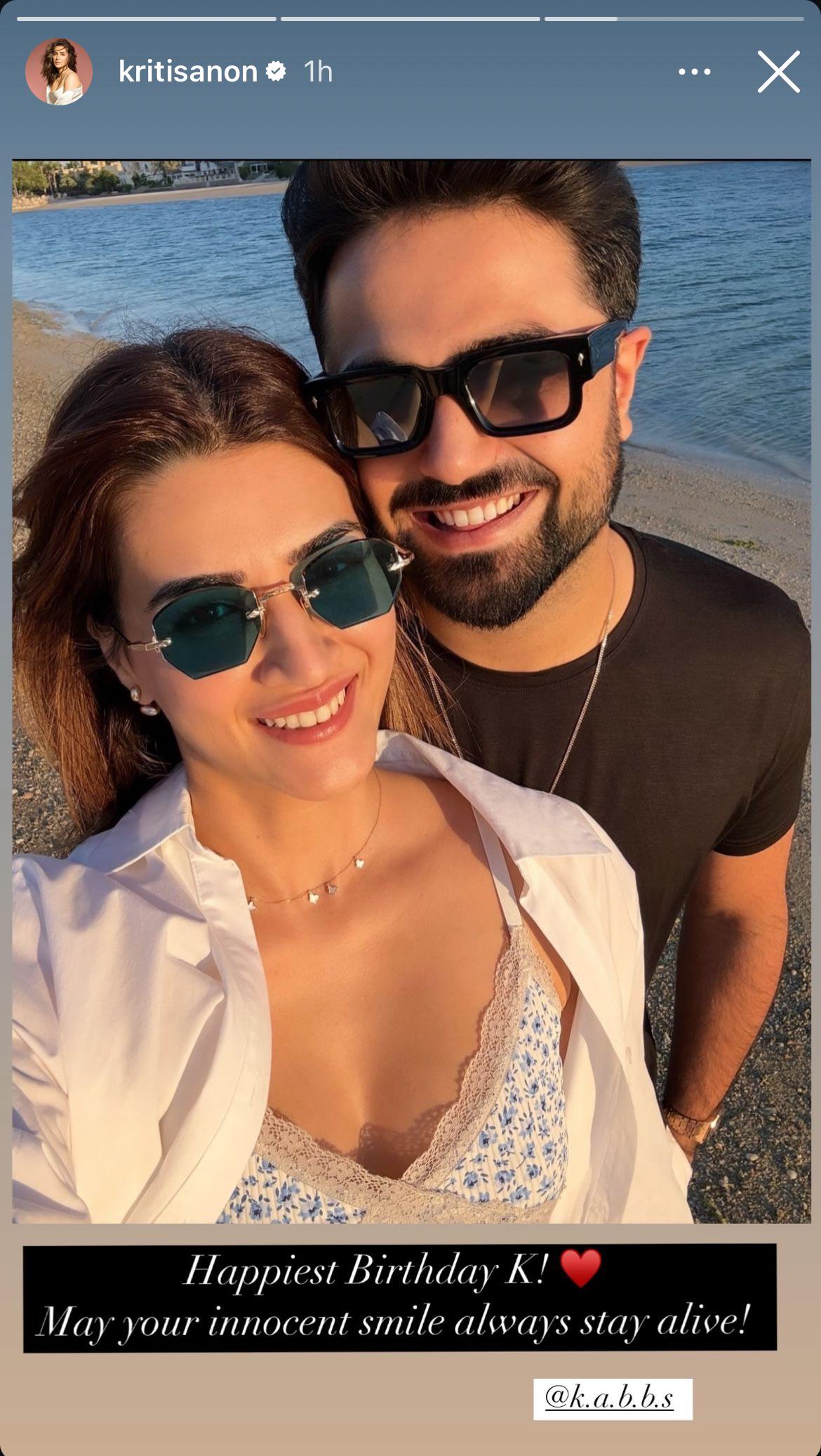 Kriti wished Kabir on his birthday. Making their pyaar instagram official. : rBollyBlindsNGossip