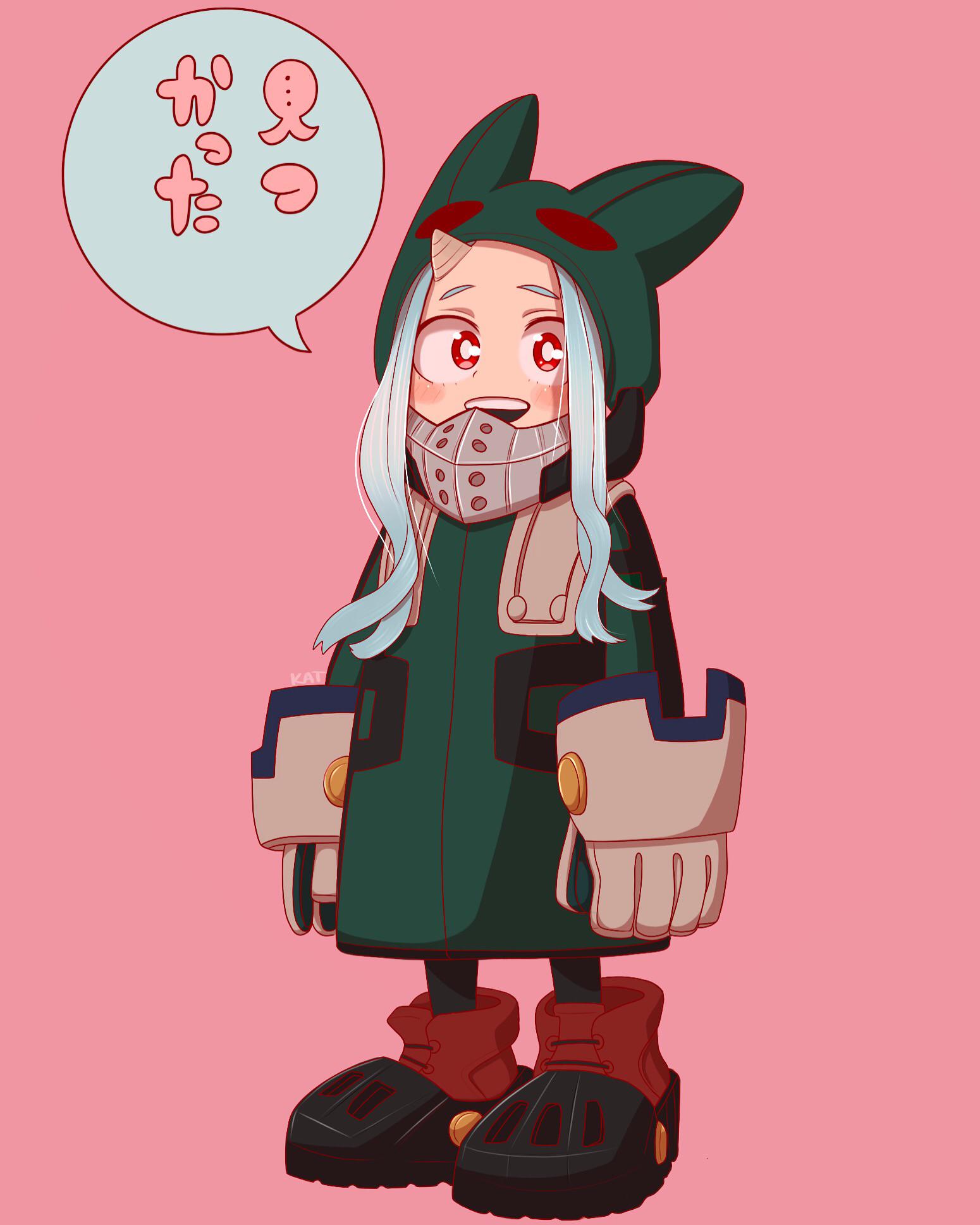 Eri dressed as her hero Deku (colored) : rBokuNoHeroAcademia