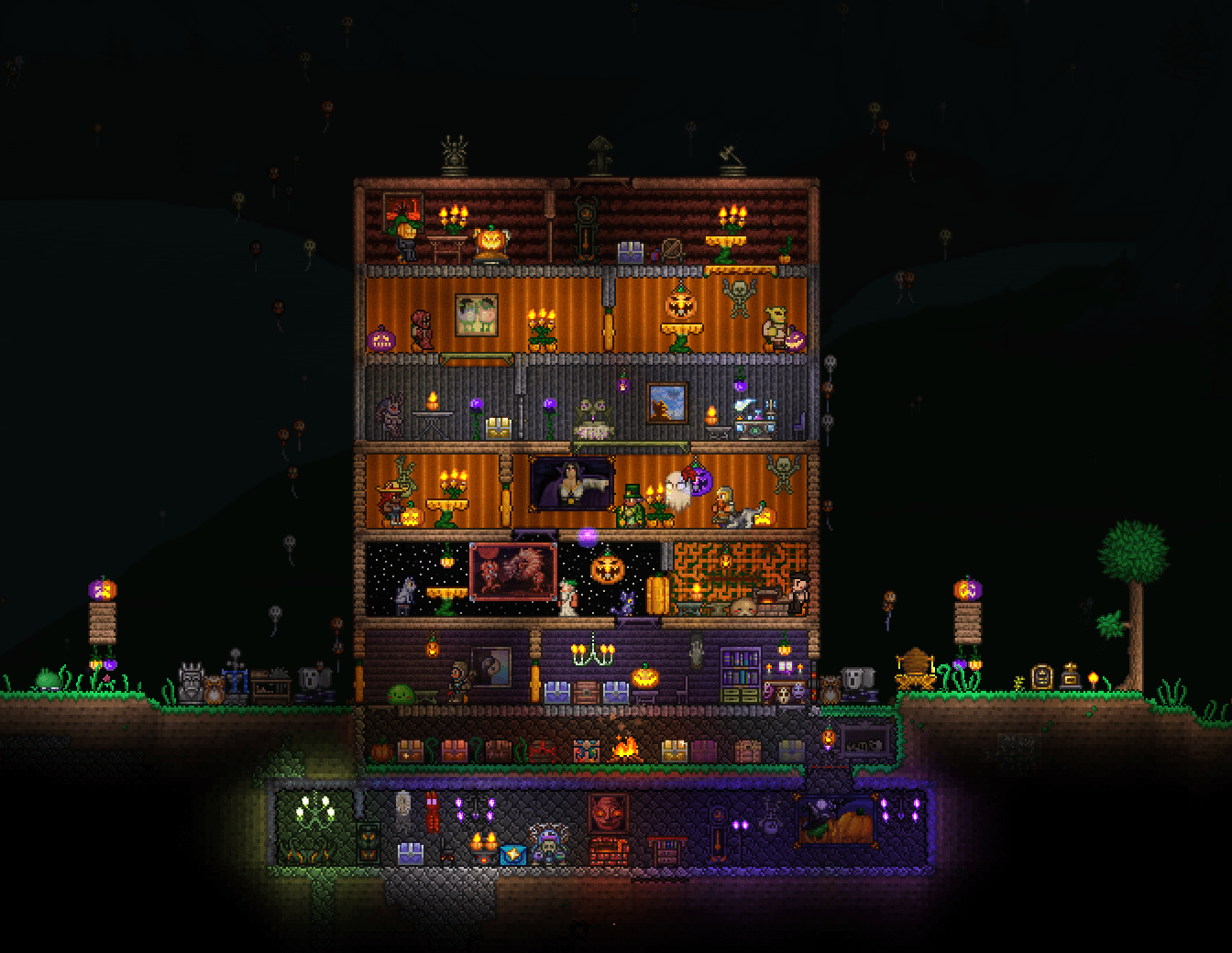 A spooky party with the spirit of halloween mod!!