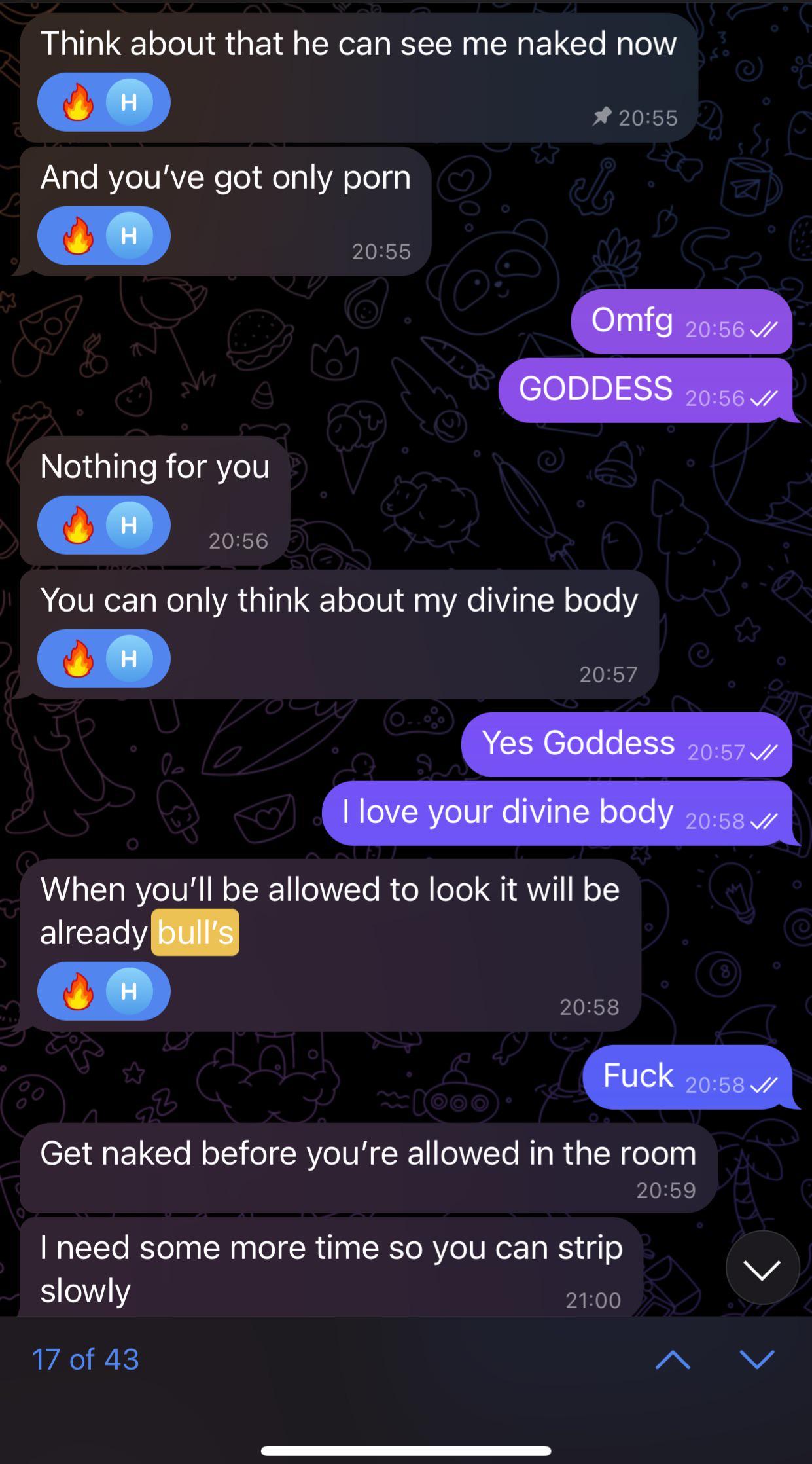 A collection of text messages from slutty wives.