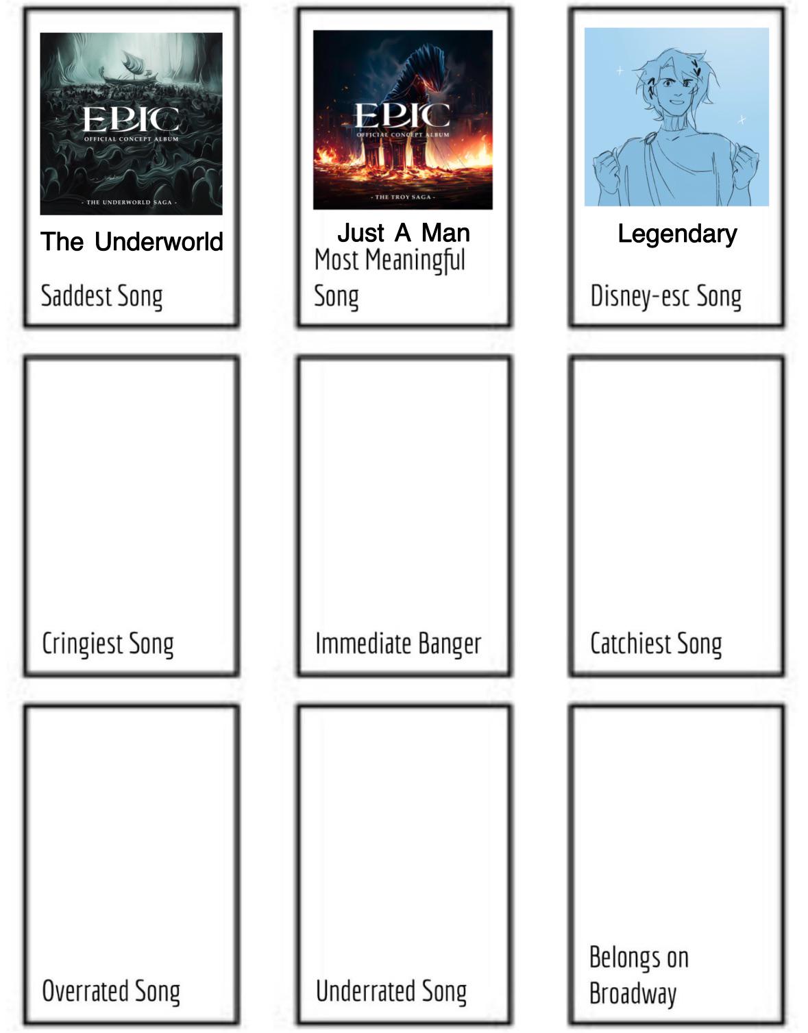 Day 3, Legendary won! This is a W for all you Telemachus stans (me included  lol). On to Day 4: Cringiest song? : rEpicthemusical