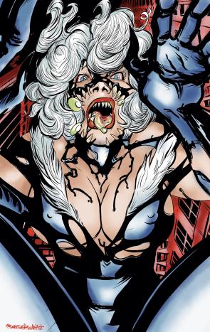 Black Cat, Venom art by @DarkGriffinartstist