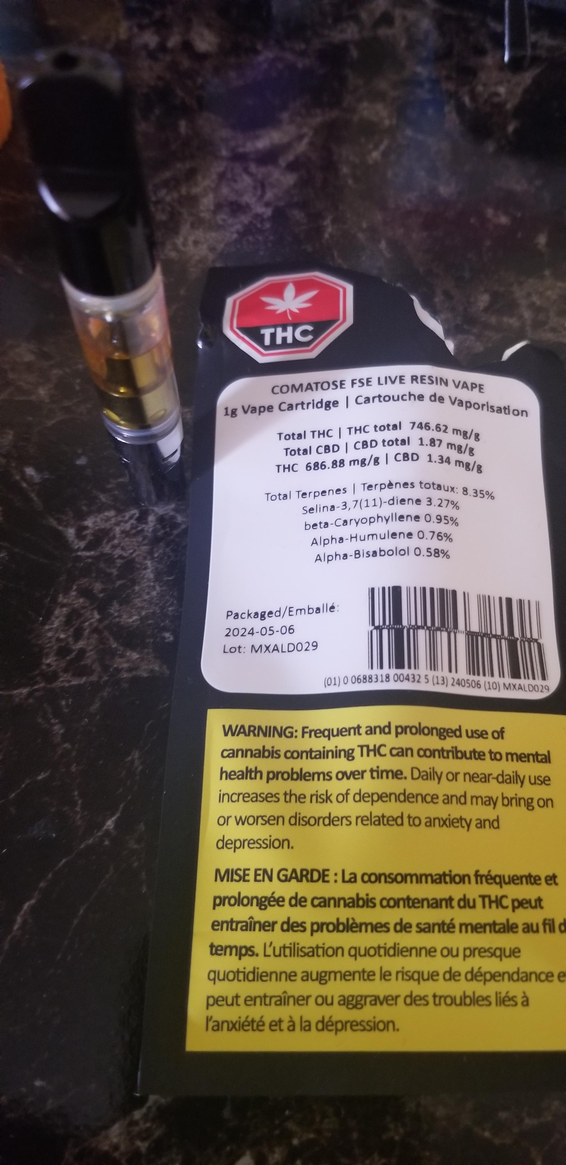 1964 Comatose Live Resin 👎 : rTheOCS