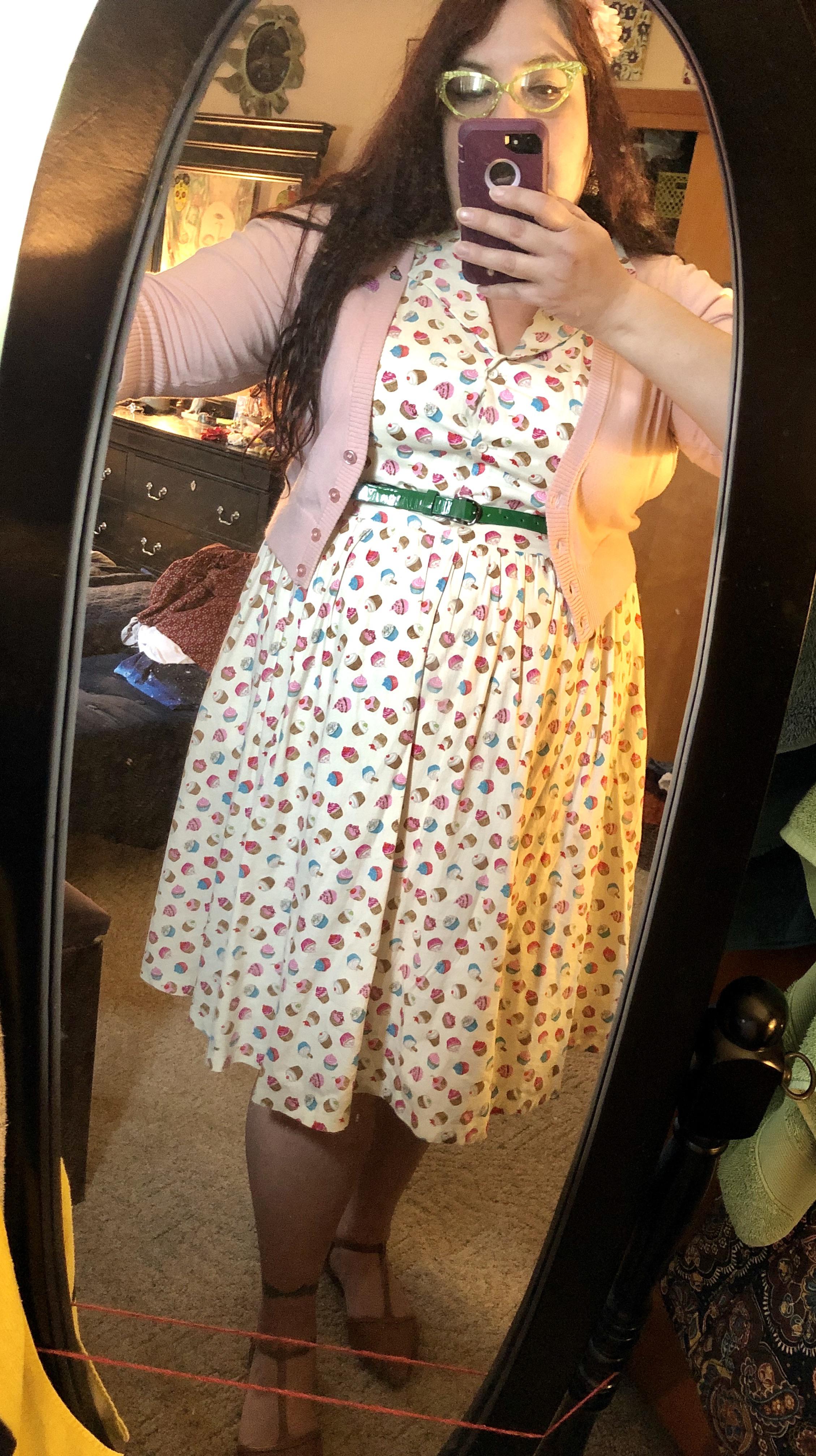 Selfie Sunday It S My Husband S Birthday Today So I M Wearing His Favorite Cupcake Dress From Uk Retailer Lindybop Plussize