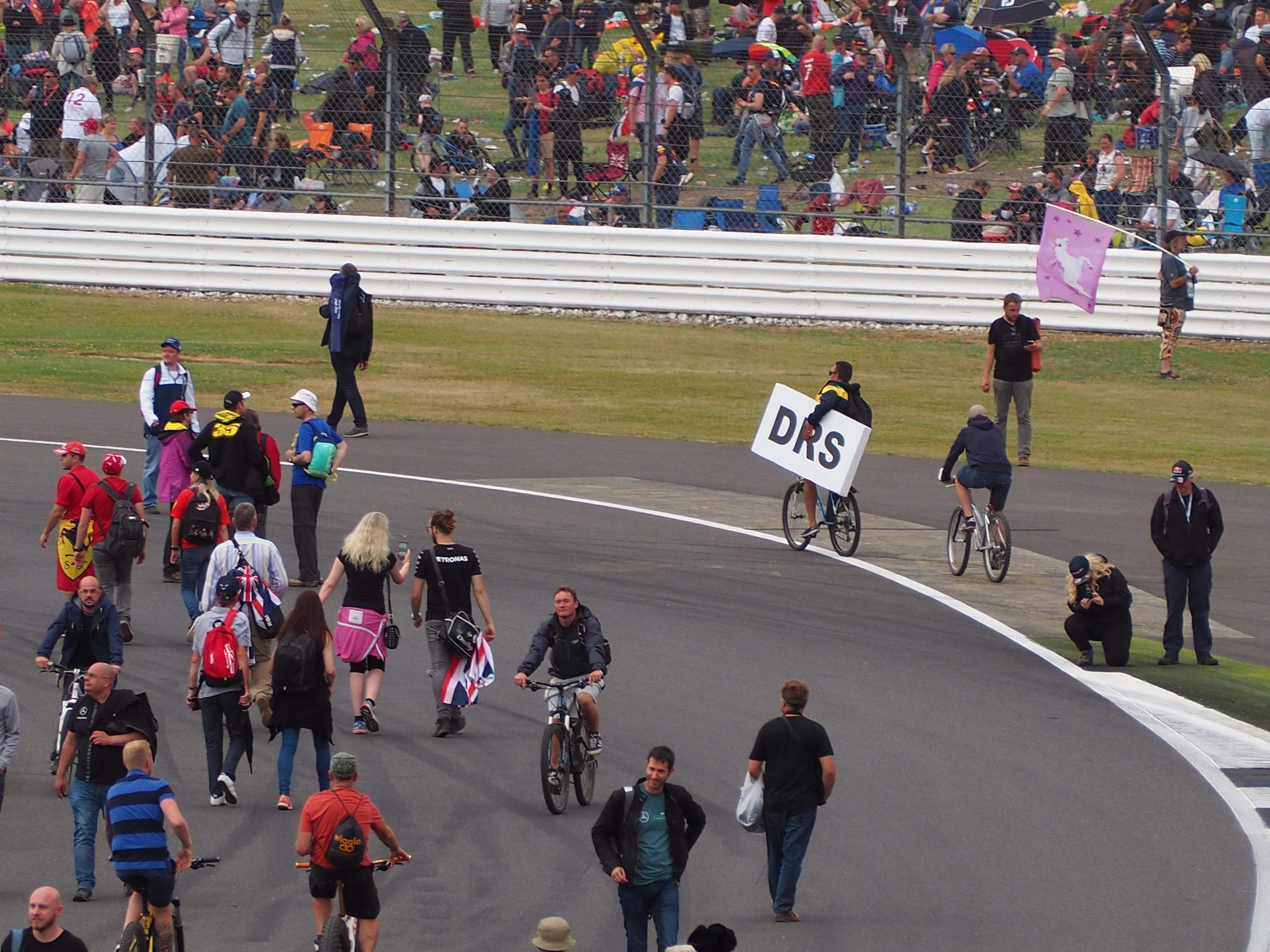 Guy Takes Souvenir From British Grand Prix Formula1