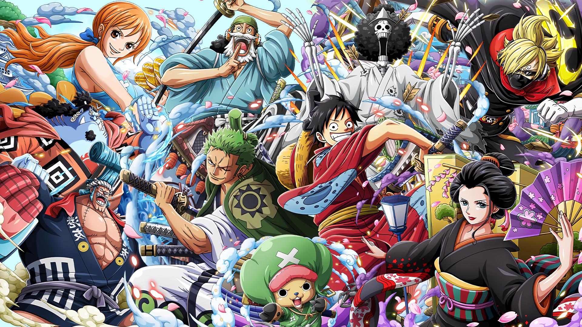 Wano Straw Hats Hd Wallpaper With Jimbe By Quentingod93 Onepiece