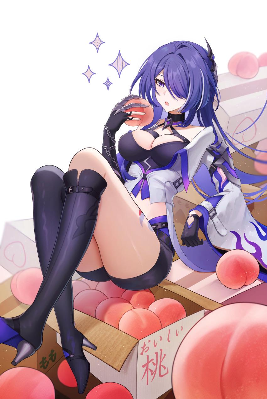 Acheron with peaches (by Sinonomemikann) : rHonkaiStarRail