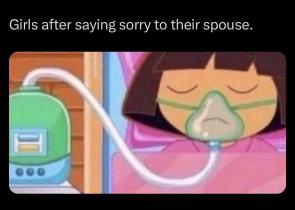 Girls after saying sorry to their spouse.