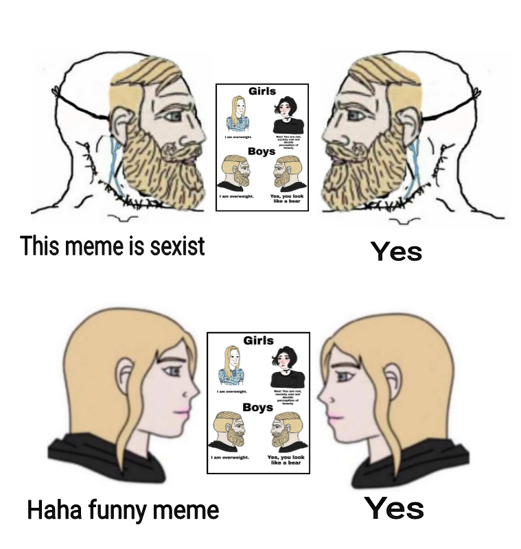 Nordic chad gamer yes dank meme sticker. Chad Girls There R Memes