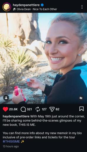 Brand new post from her.